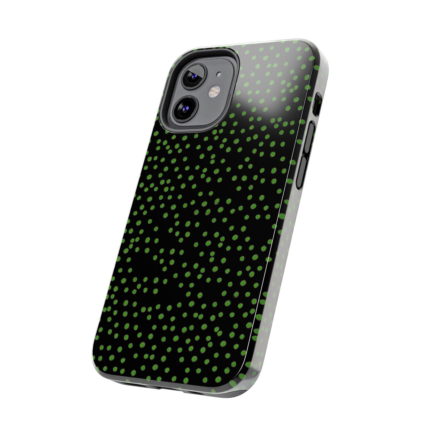 Dinky Dots Black / Green Phone Case