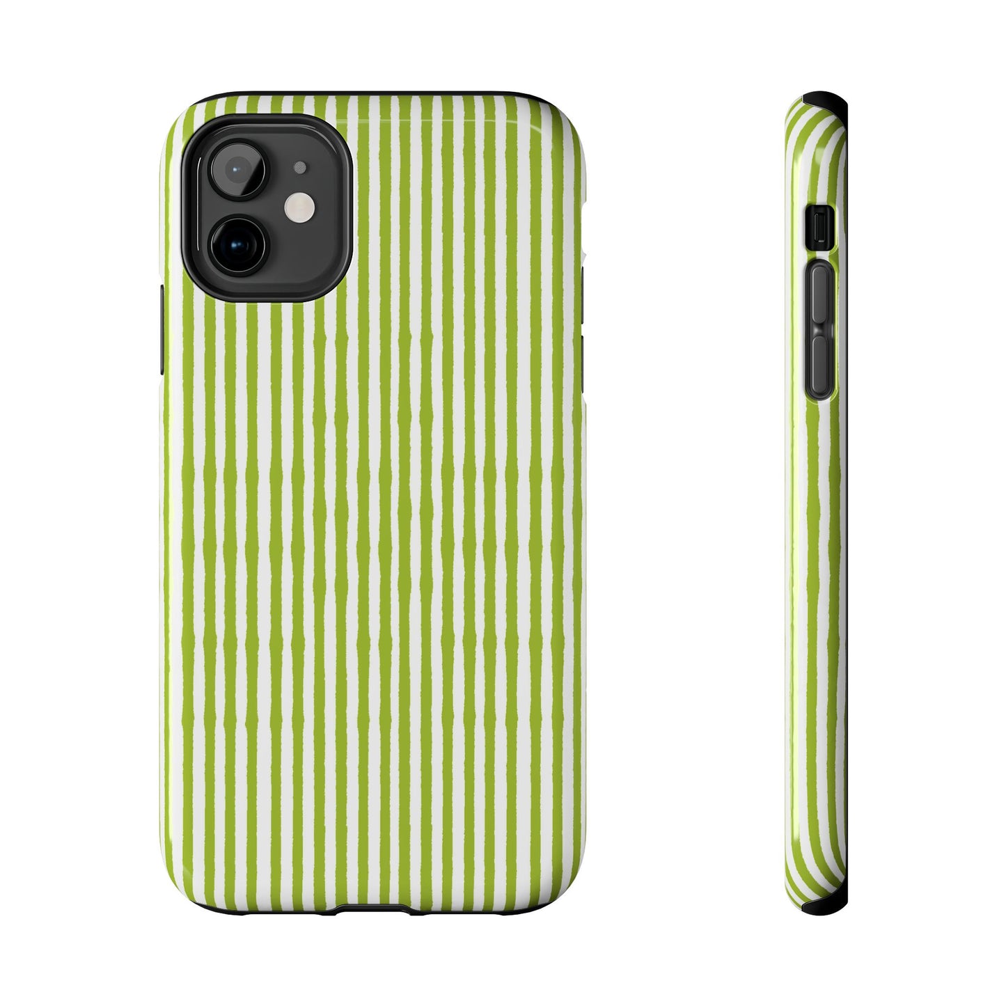 Lazy Stripe Green / White Phone Case