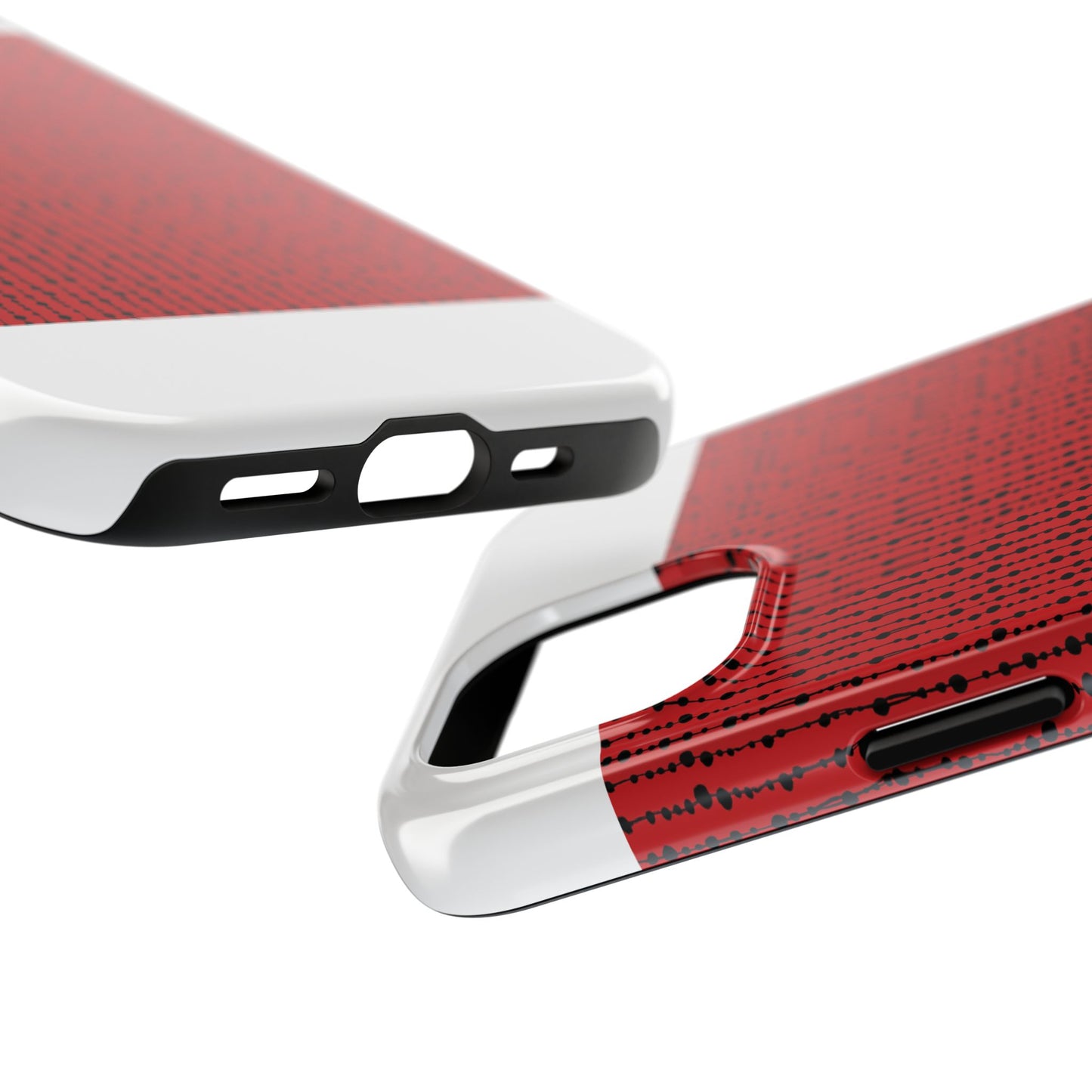 Beaded Curtain Red / Black Phone Case