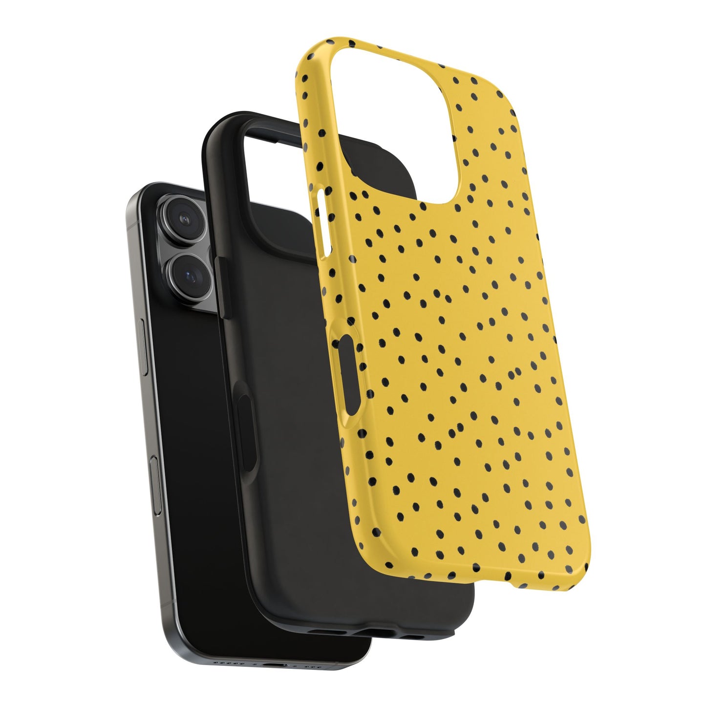 Dinky Dots Yellow / Black Phone Case