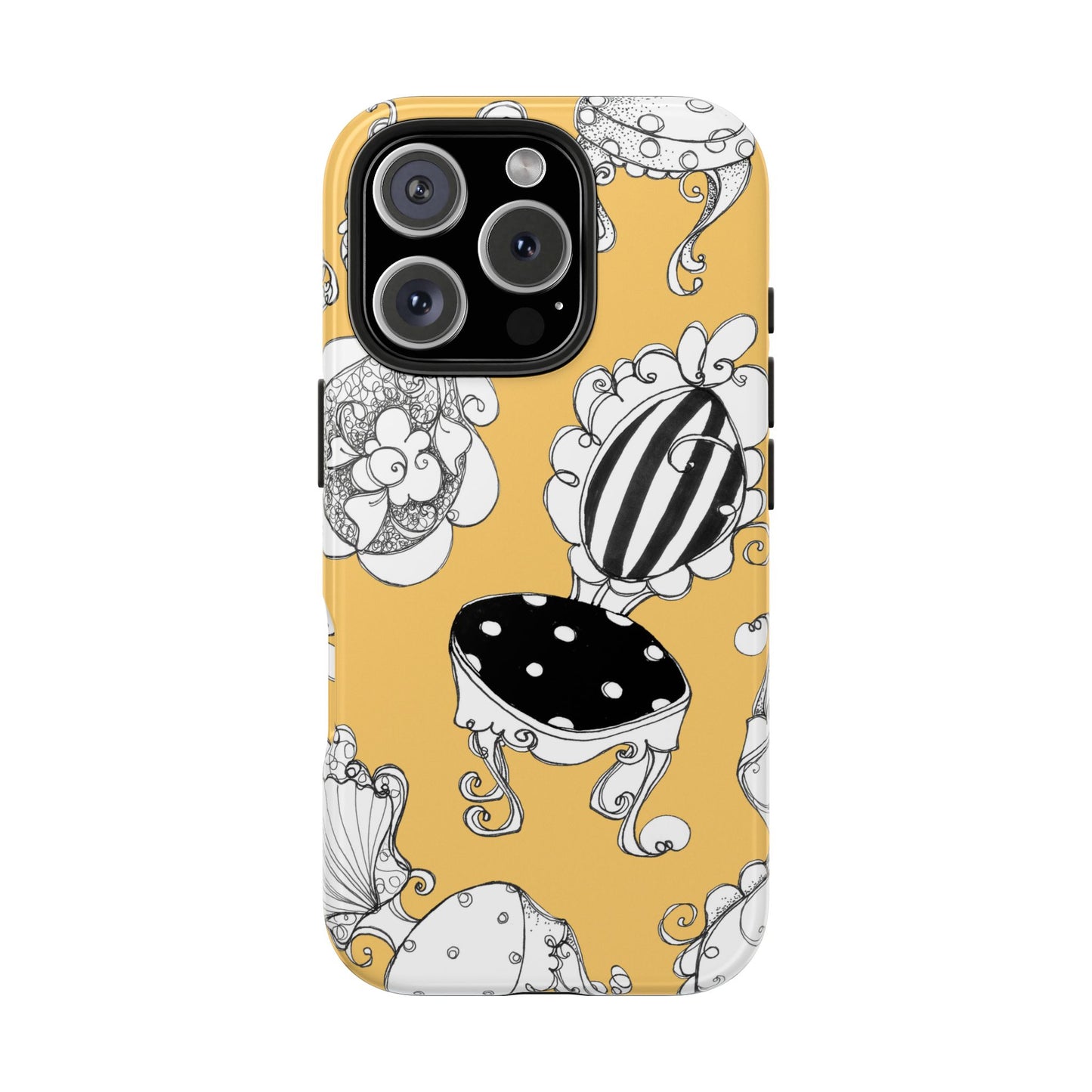Bistro Chairs Yellow Phone Case
