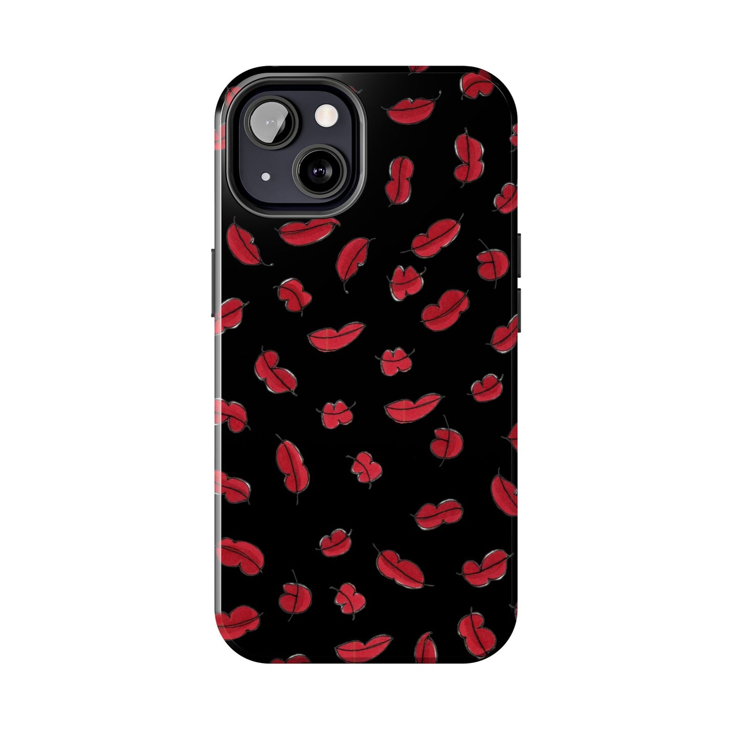Lotsa Lips Black Phone Case