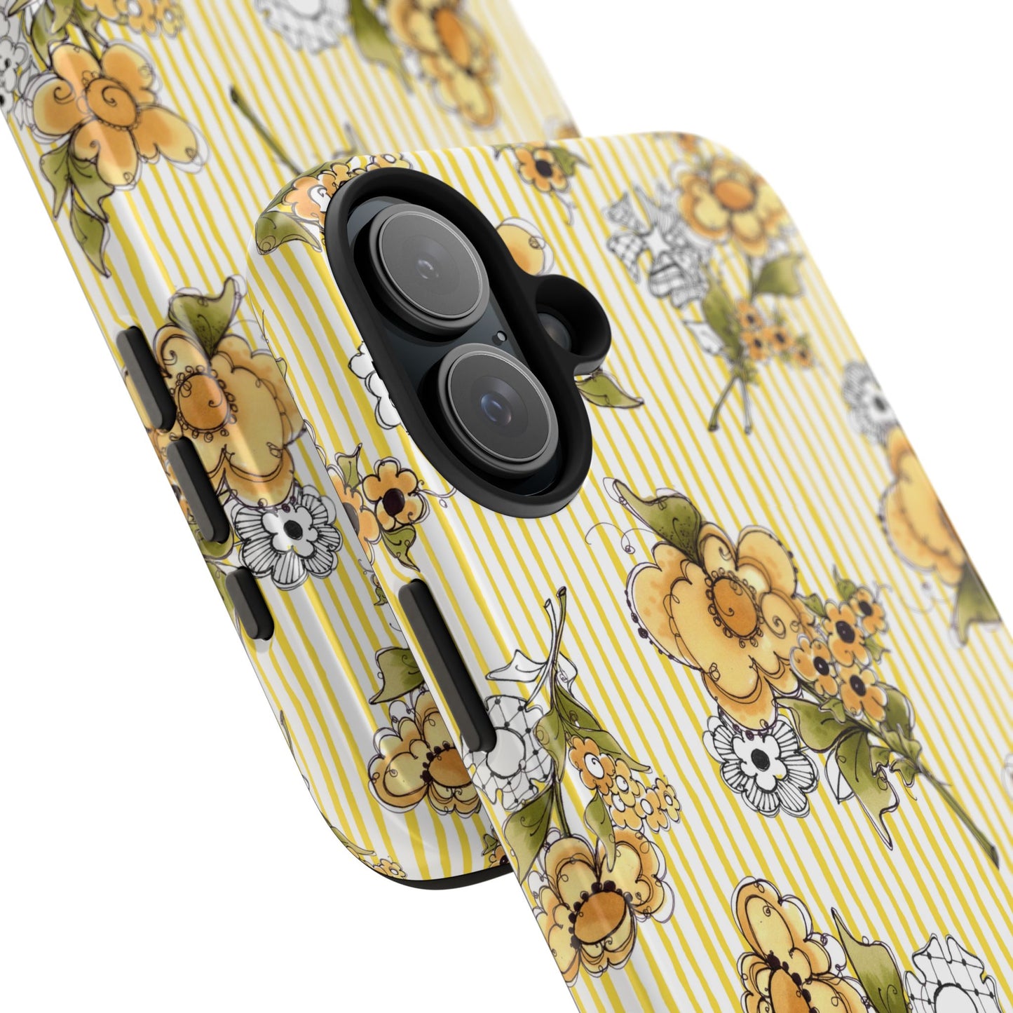 Bee Floral White / Yellow Phone Case