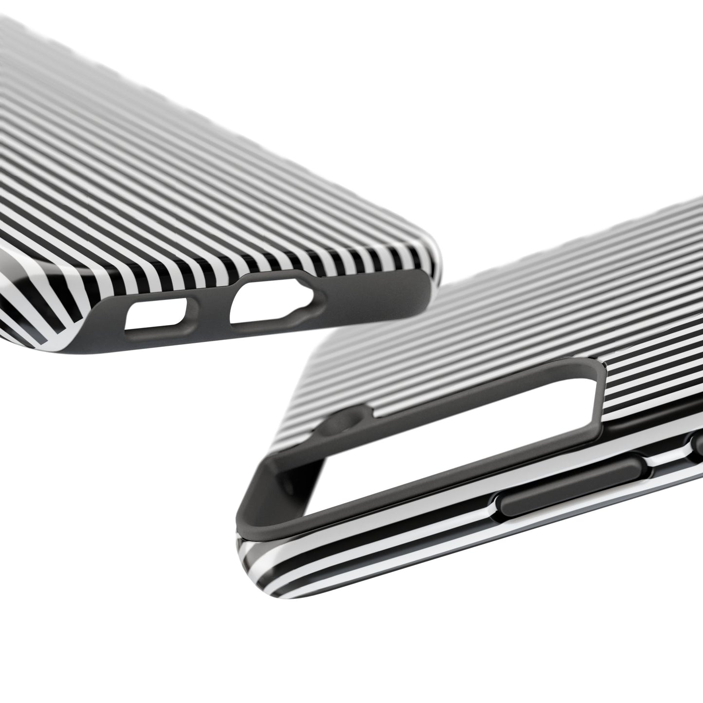 Stripe White / Black Phone Case