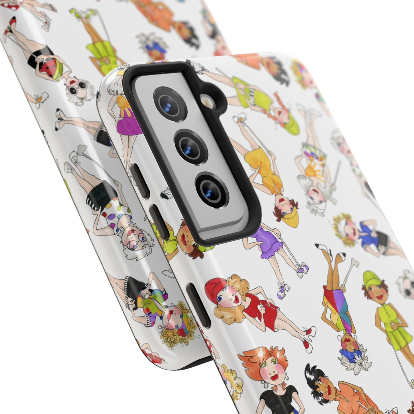 Tossed Golfer Girls White Phone Case