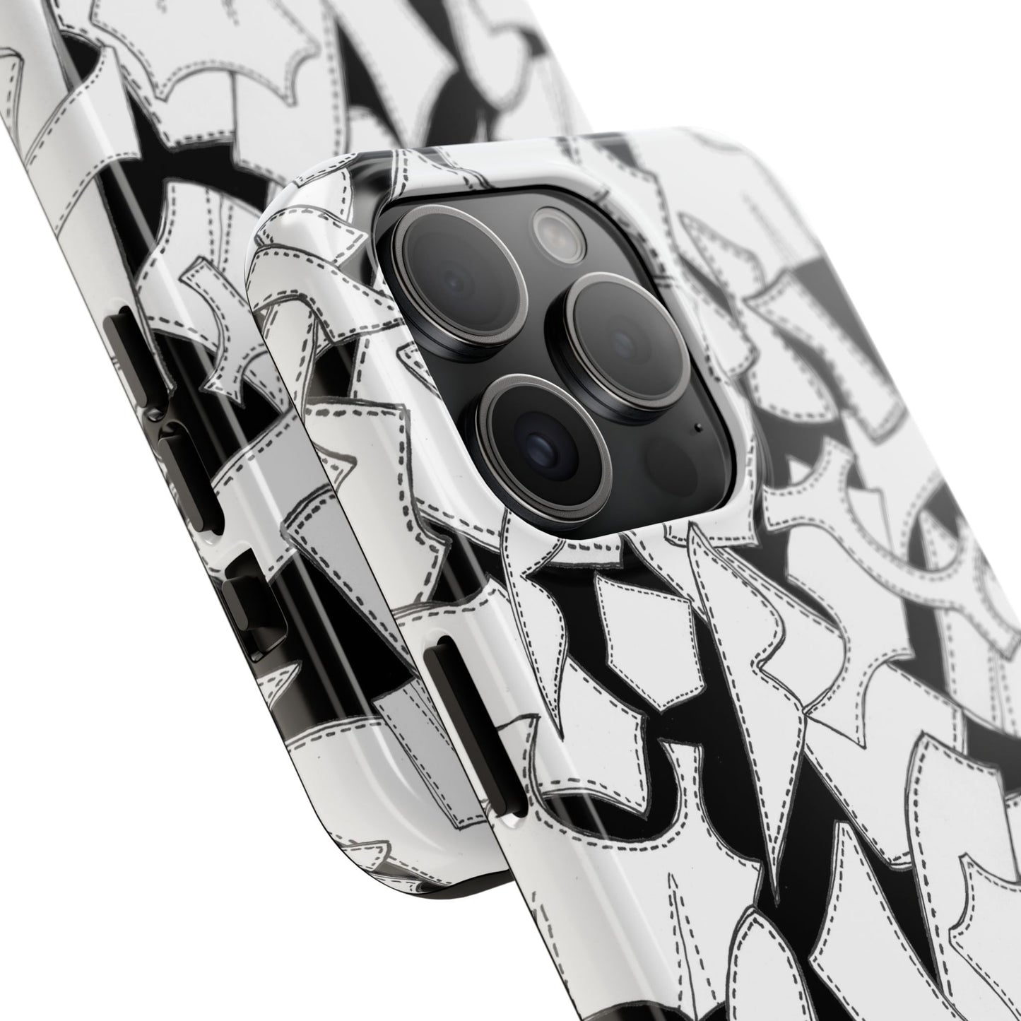 Pattern Pieces Black Phone Case