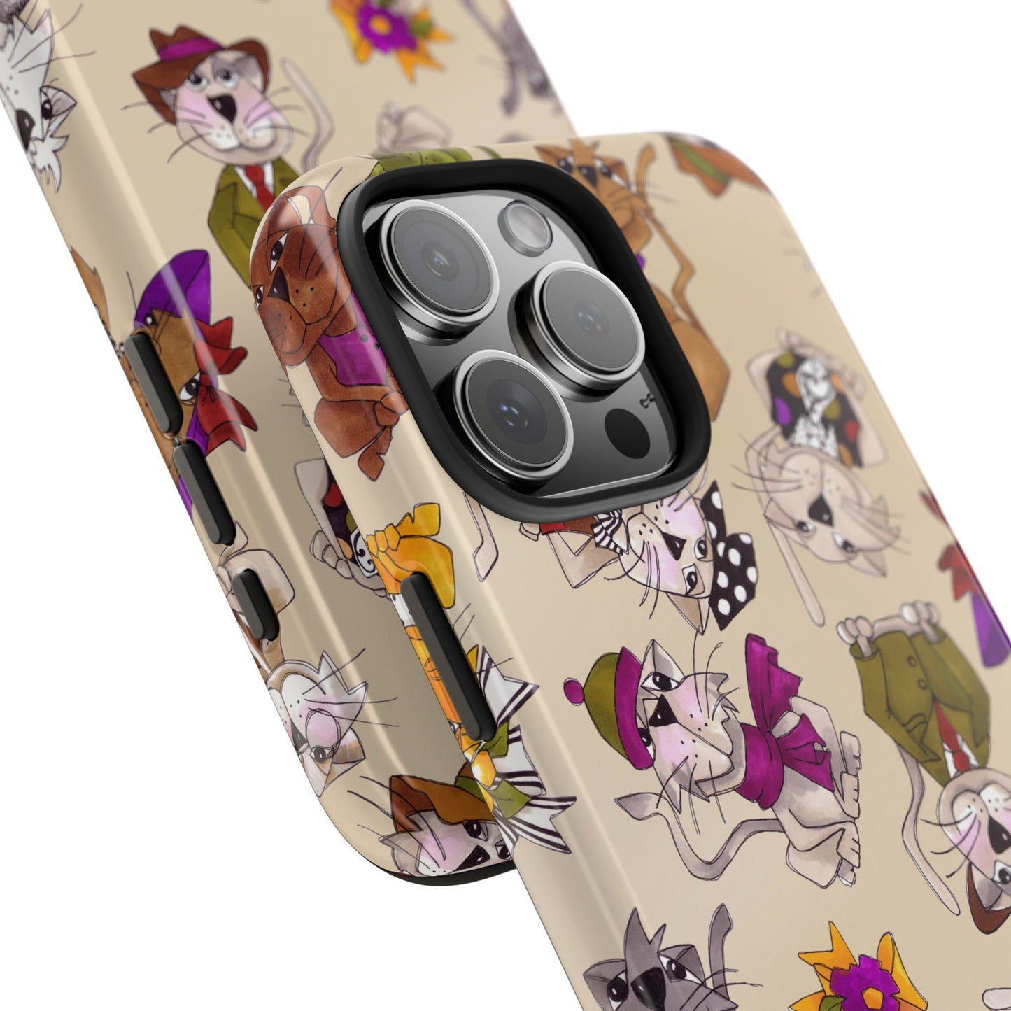 Spice Cats Tossed Muslin Phone Case