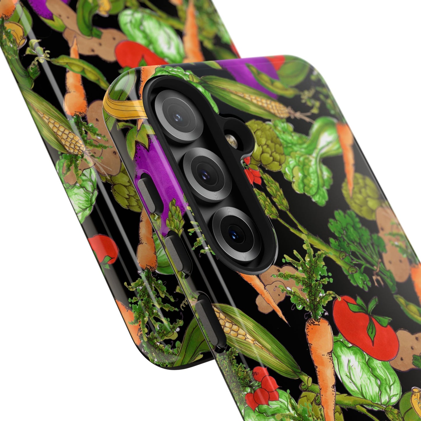 Veggie Jungle Black Phone Case
