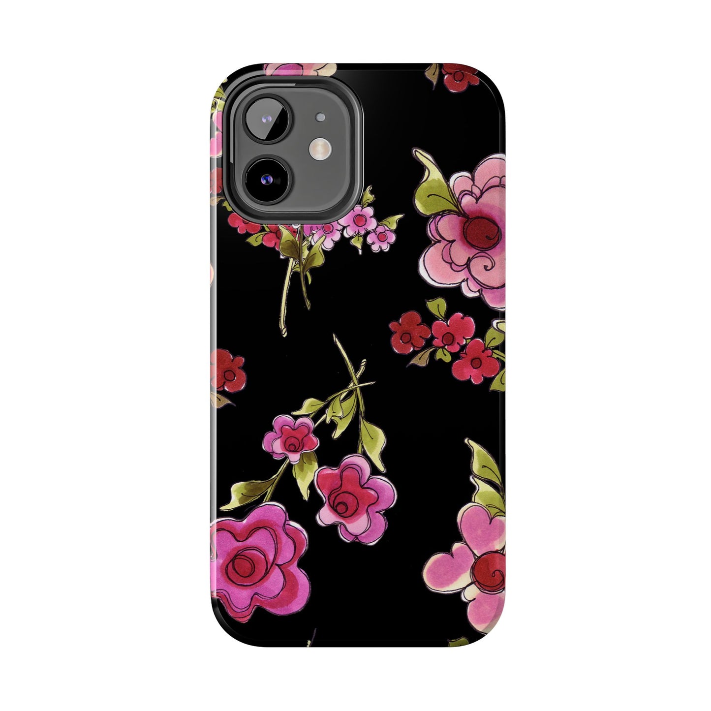 Jumbo Floral Black Phone Case