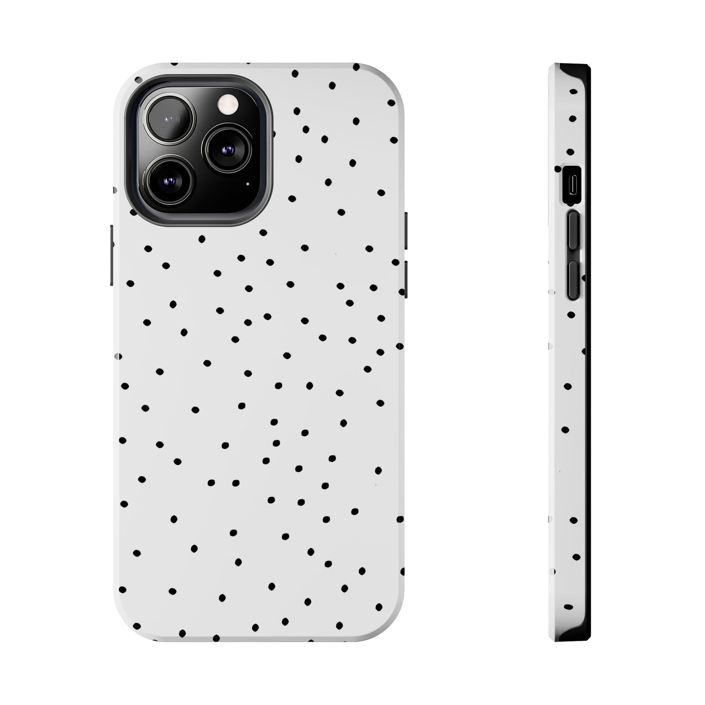 Space Dots White / Black Phone Case