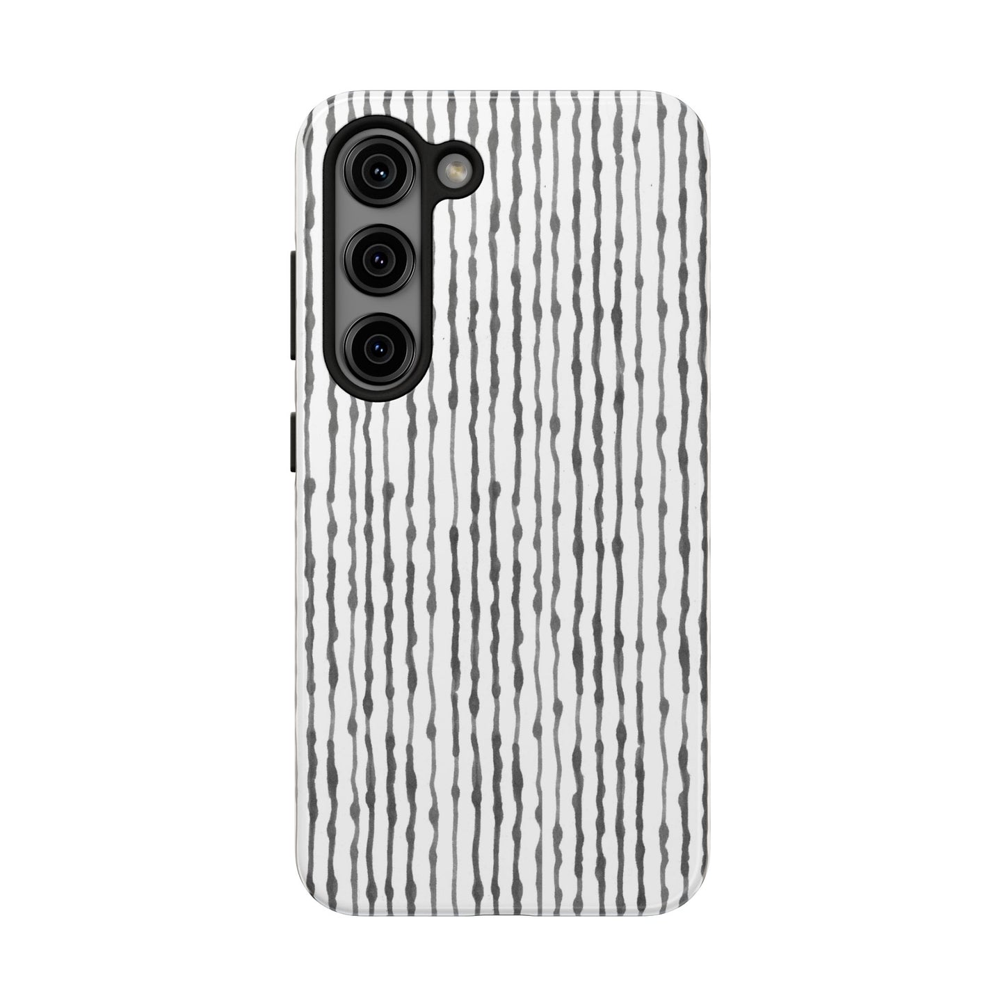 Faux Seersucker White / Charcoal Phone Case
