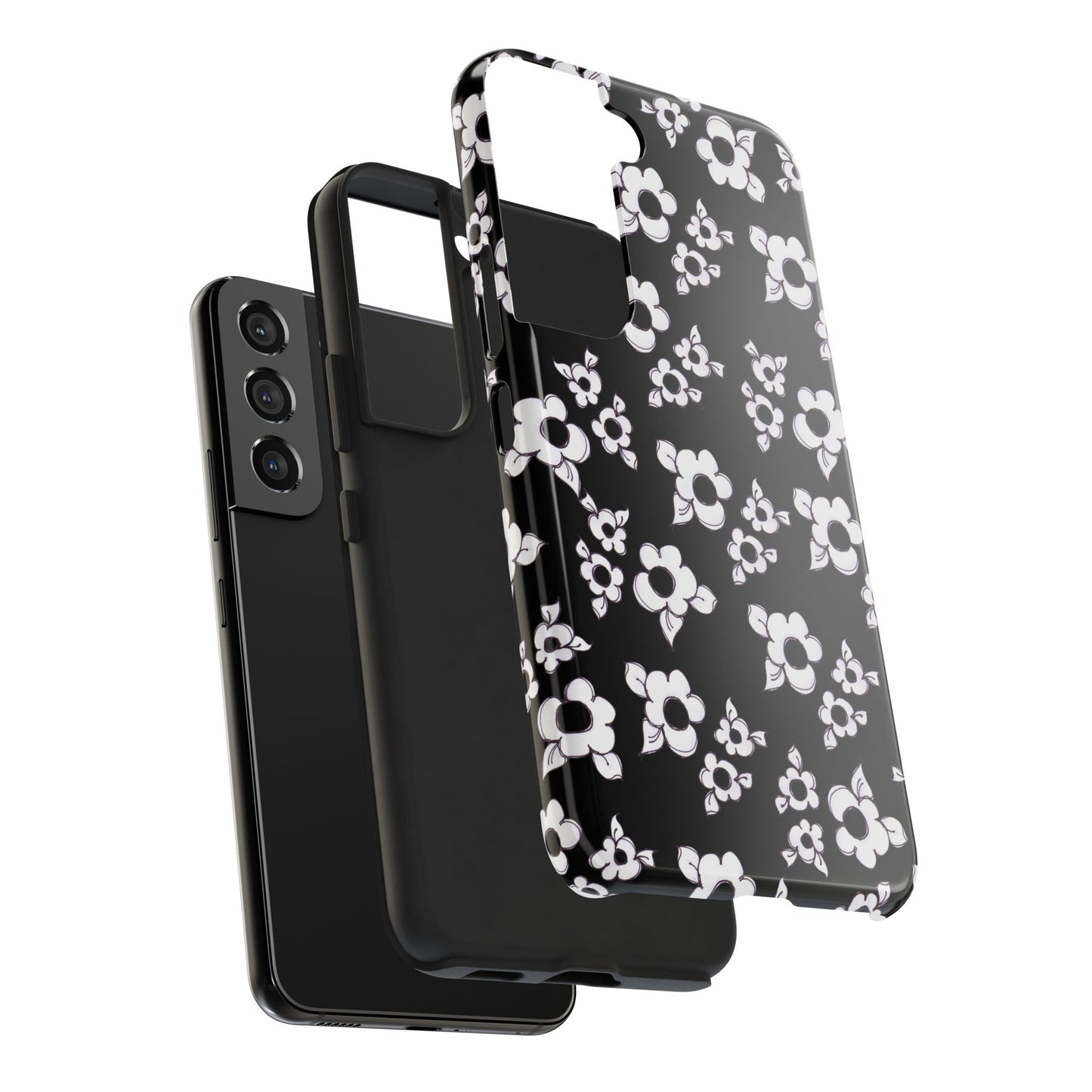 Daisy Cluster Black / White Phone Case