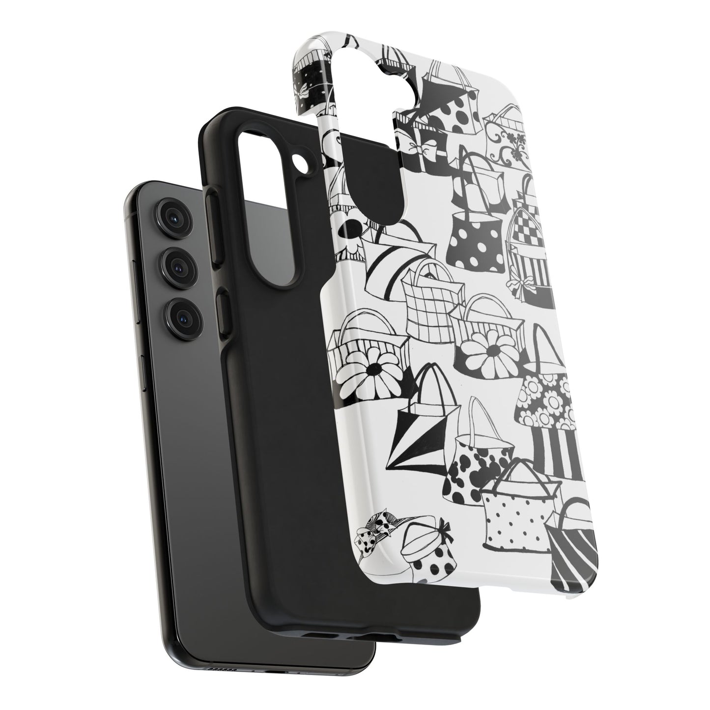 Totes White / Black Phone Case