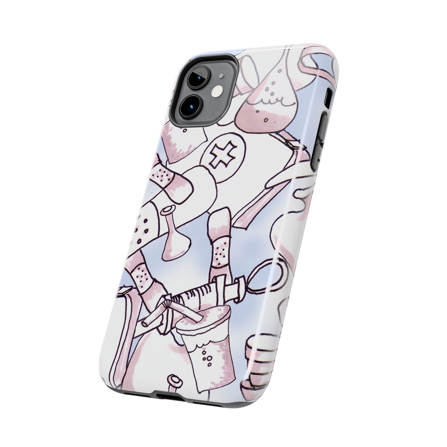 Med Stuff Blue Phone Case