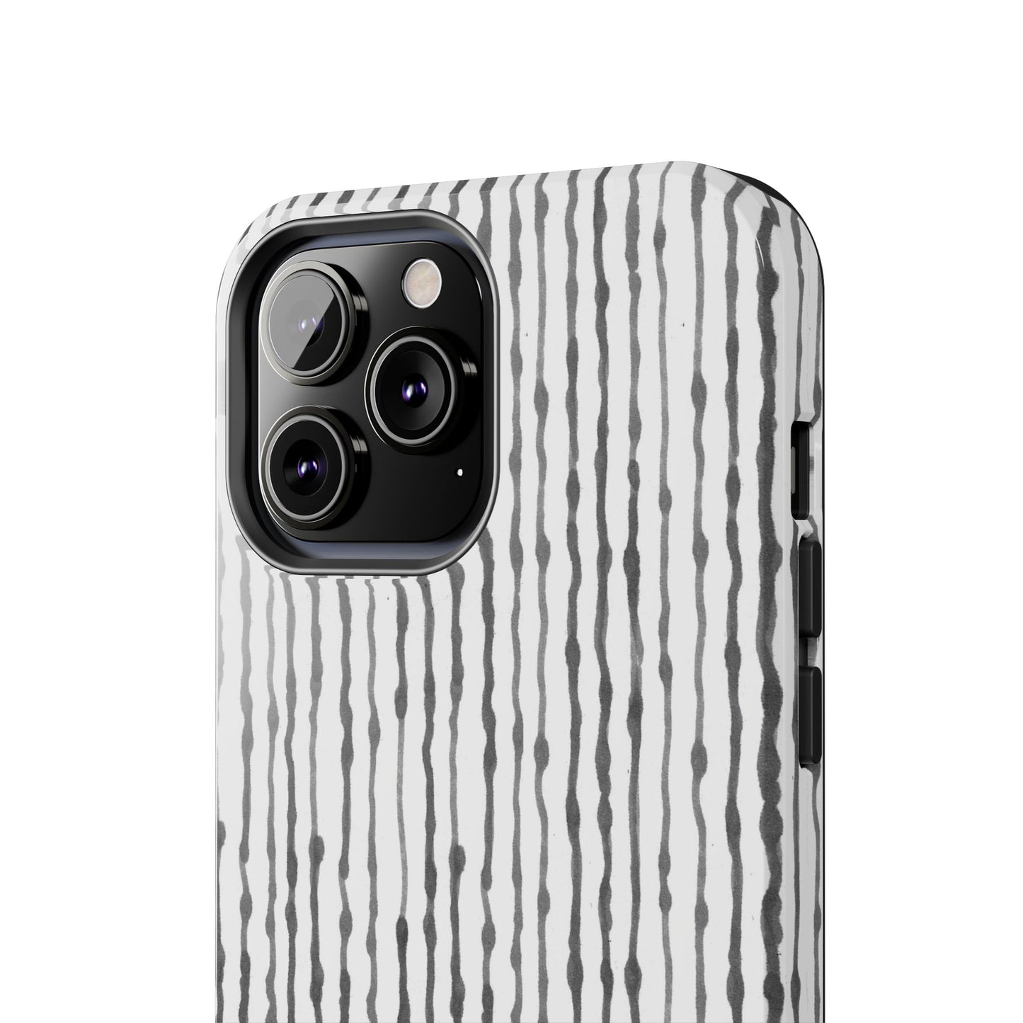 Faux Seersucker White / Charcoal Phone Case