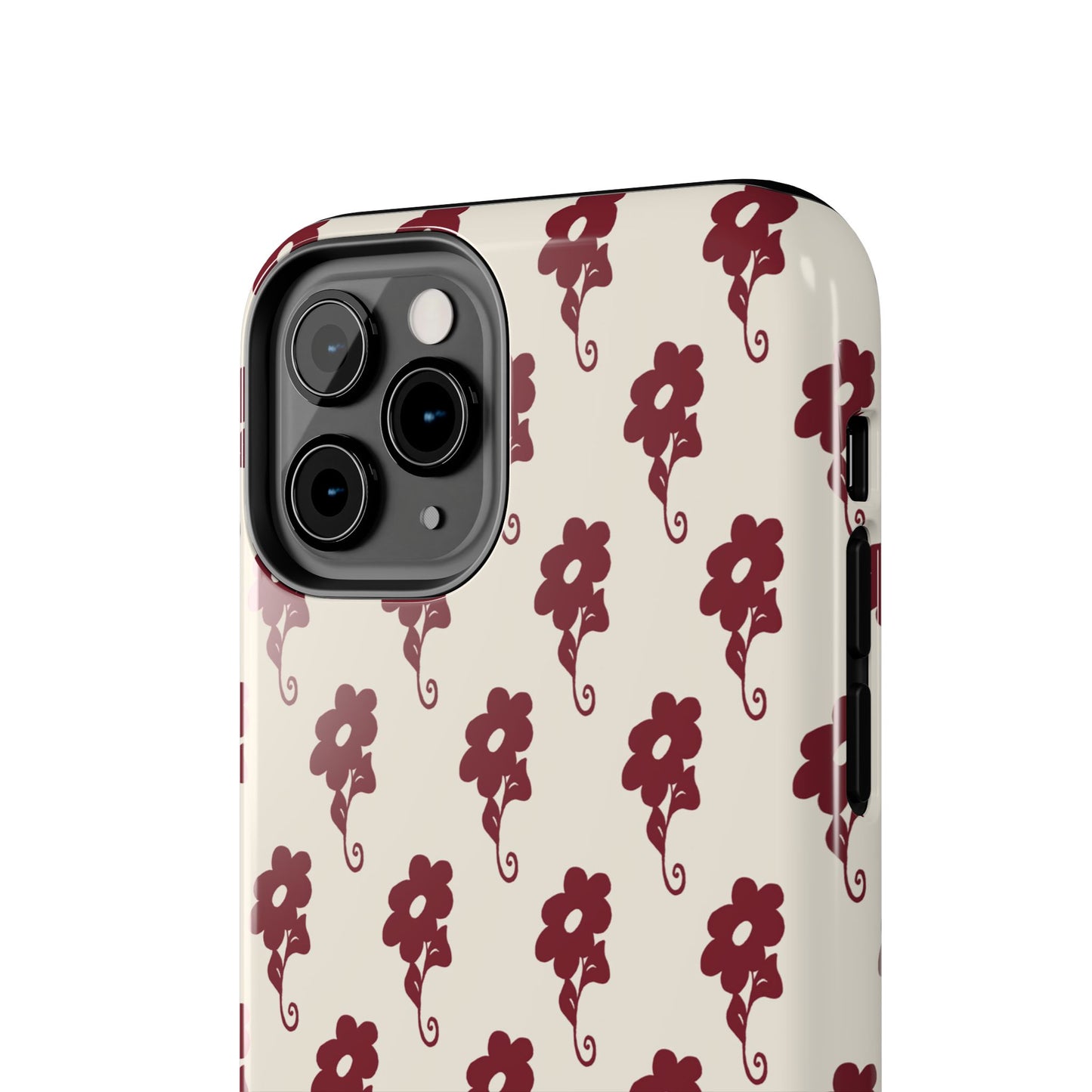 Flowers Ivory / Red Phone Case
