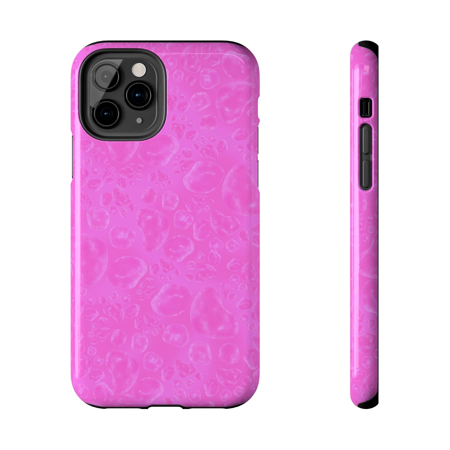 Paw Dots Cerise Phone Case