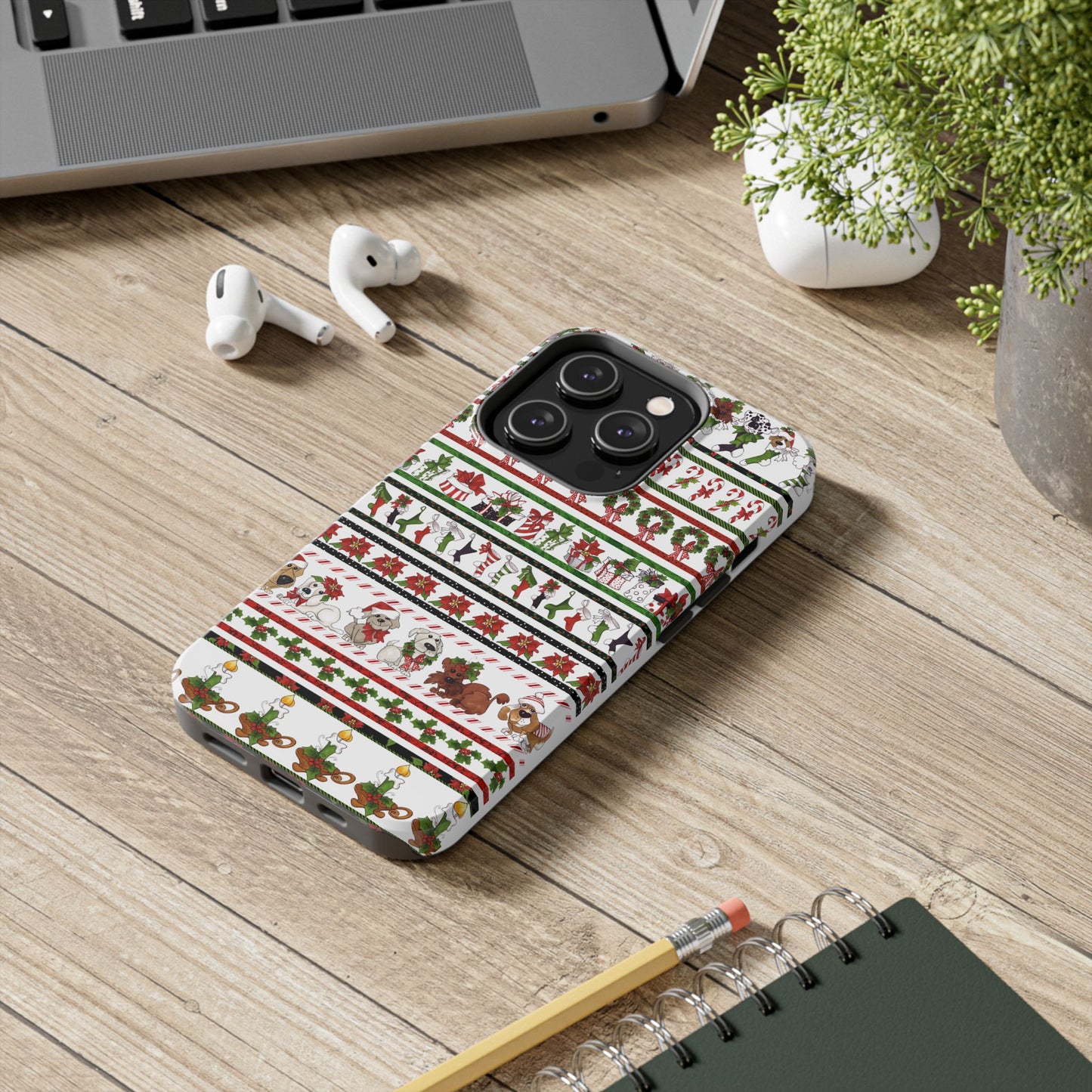 Holiday Borders White Phone Case