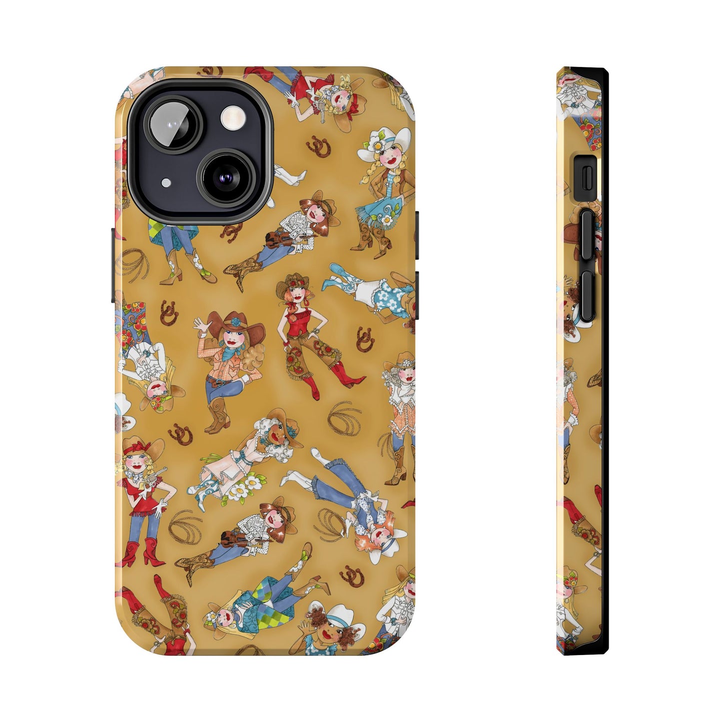 Tossed Cowgirls Tan Phone Case