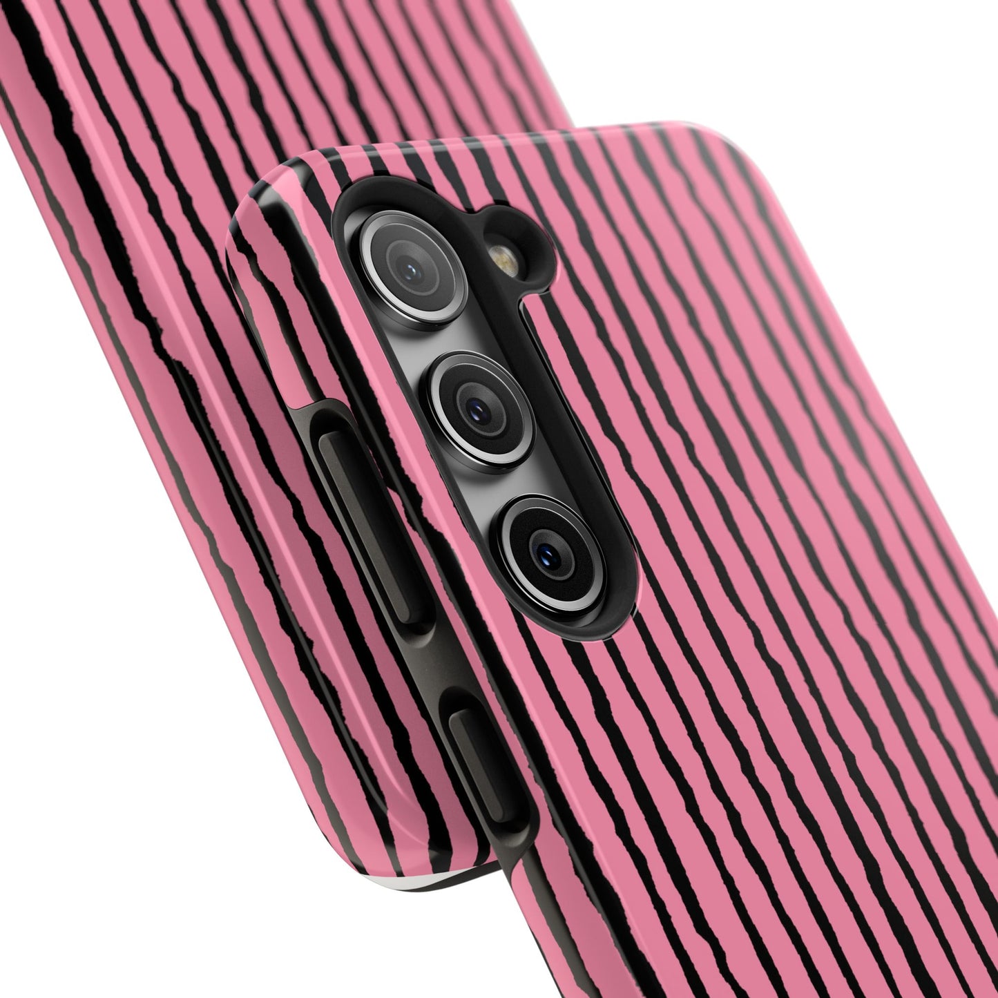 Sorta Stripe Pink / Black Phone Case
