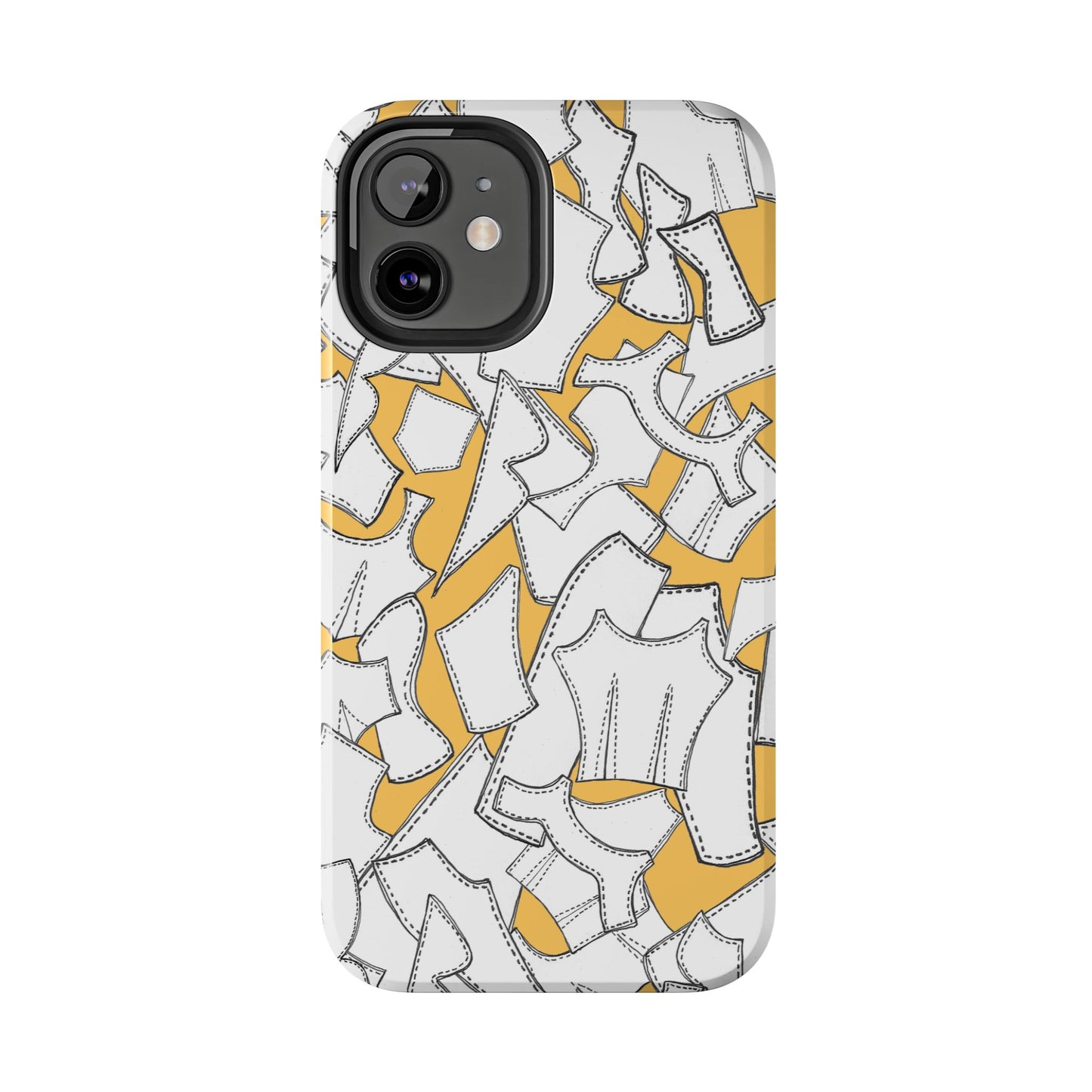 Pattern Pieces Yellow Phone Case