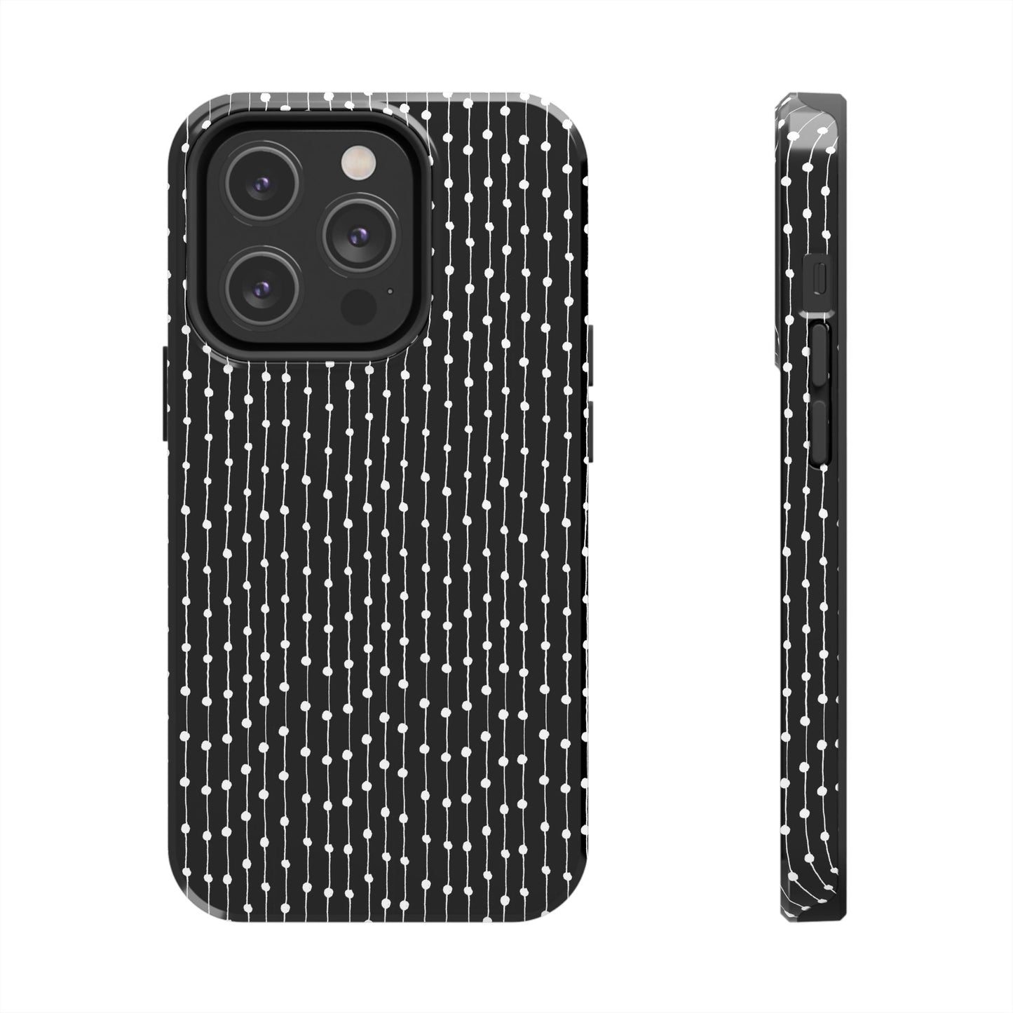 Pin Stripe Black / White Phone Case