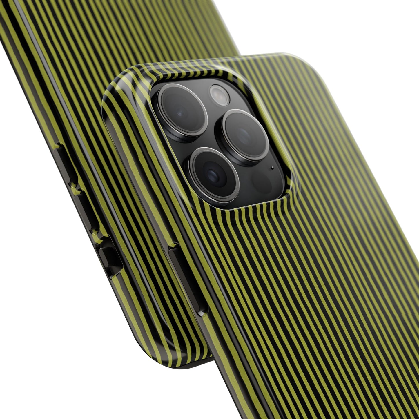 Happy Stripe Green / Black Phone Case