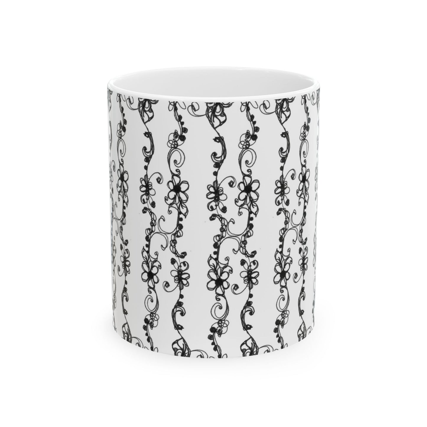 Flower Scroll Stripe Cup