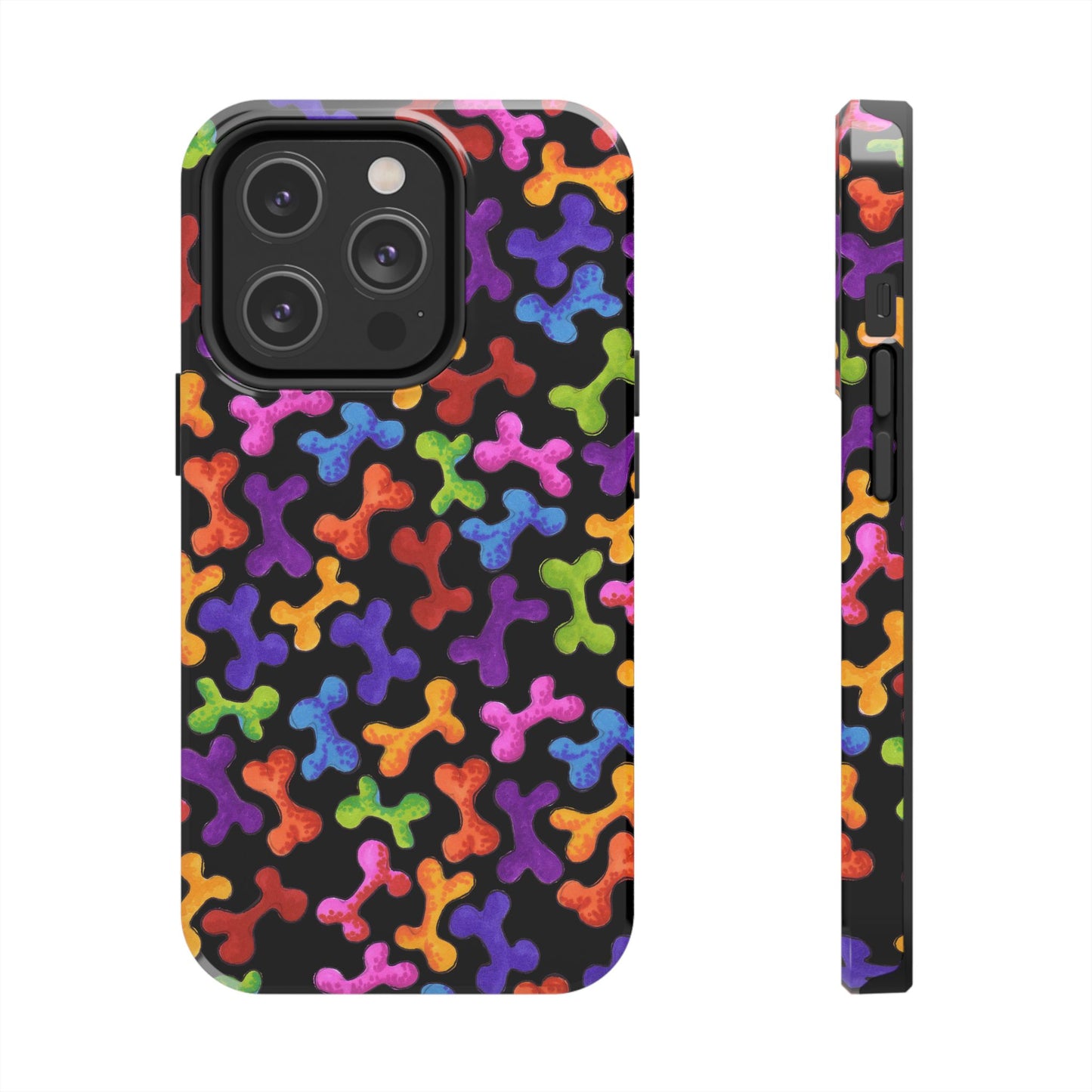 Fancy Bones Black / Multi Phone Case