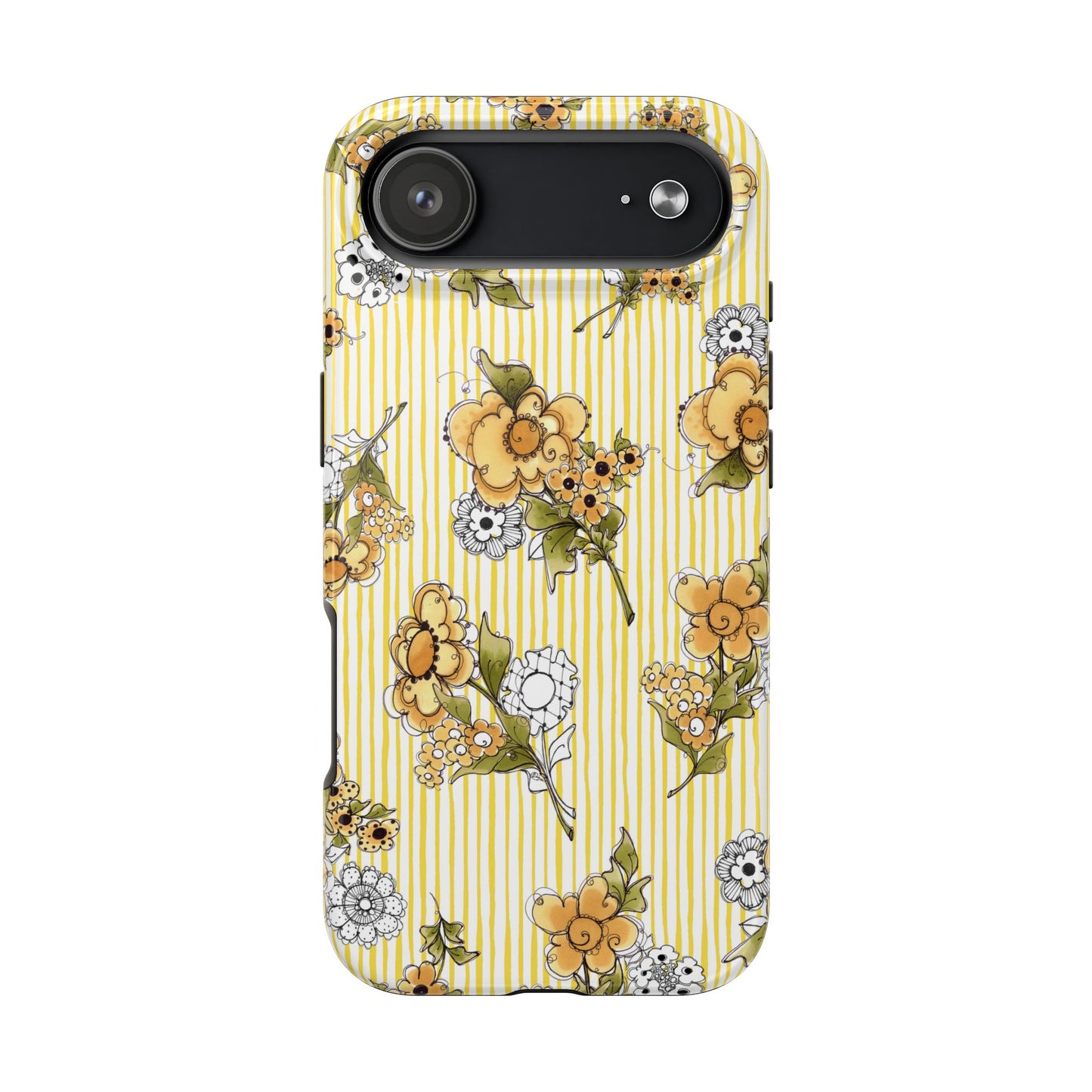 Bee Floral White / Yellow Phone Case