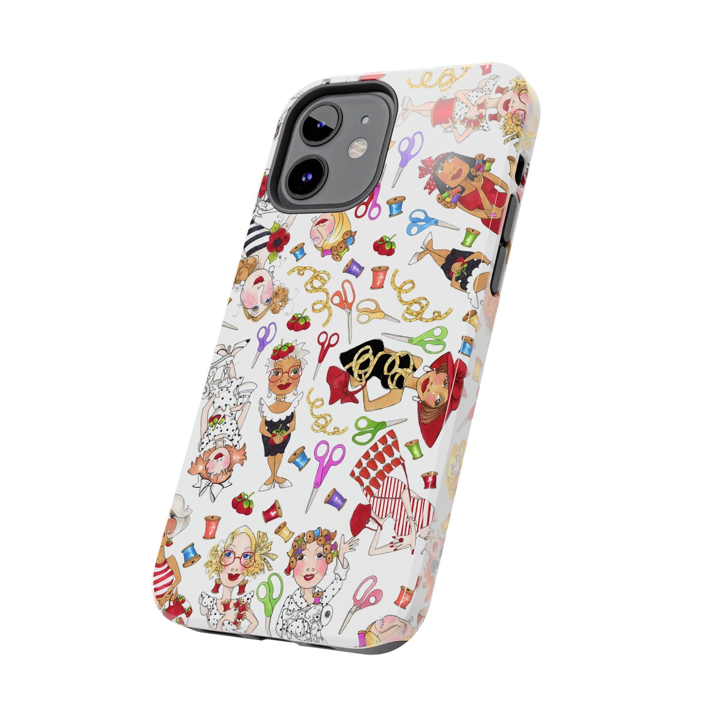 Sew Tossed White Phone Case