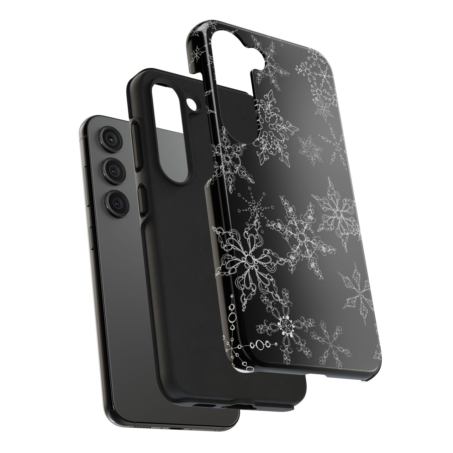 Random Flakes Black Phone Case
