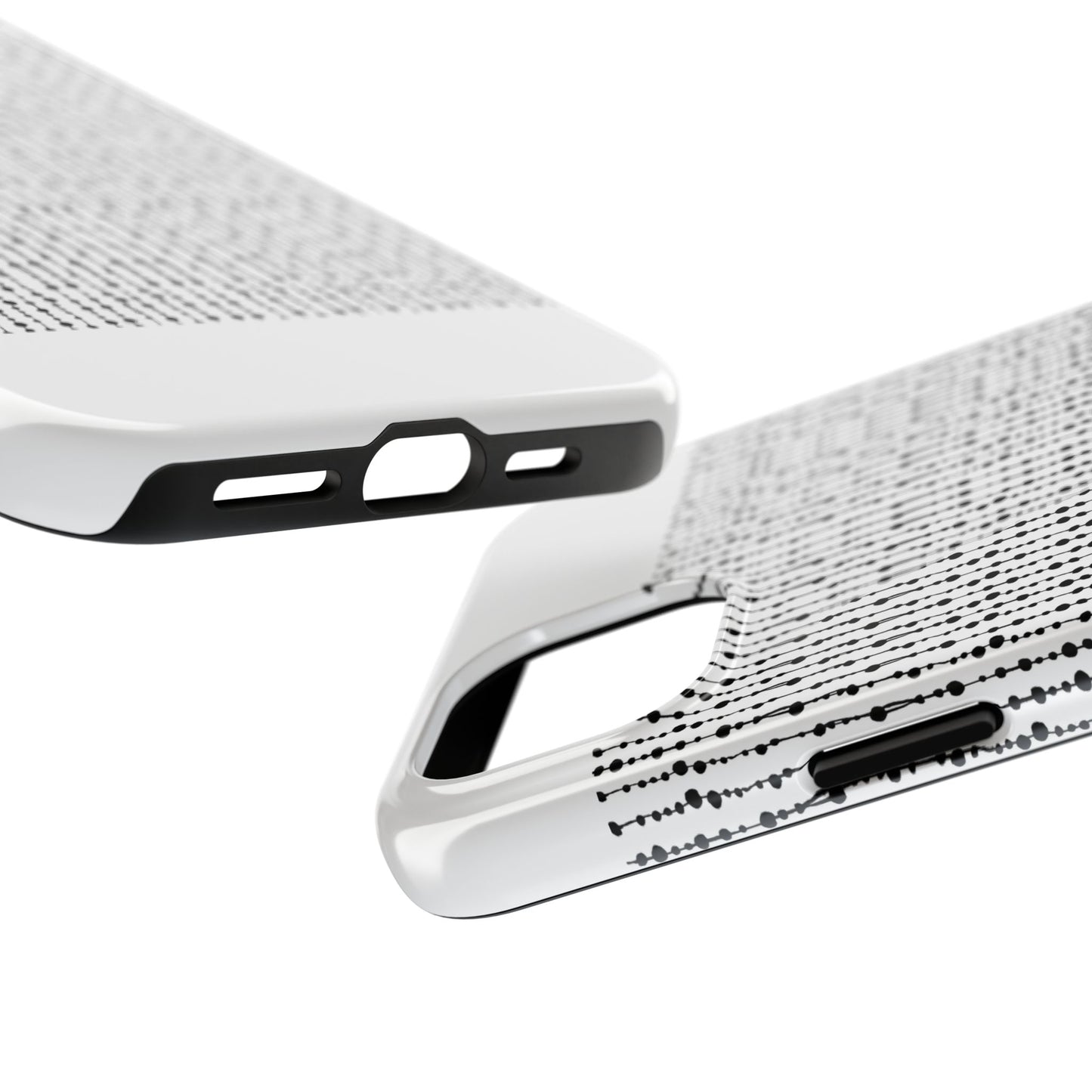 Beaded Curtain White / Black Phone Case