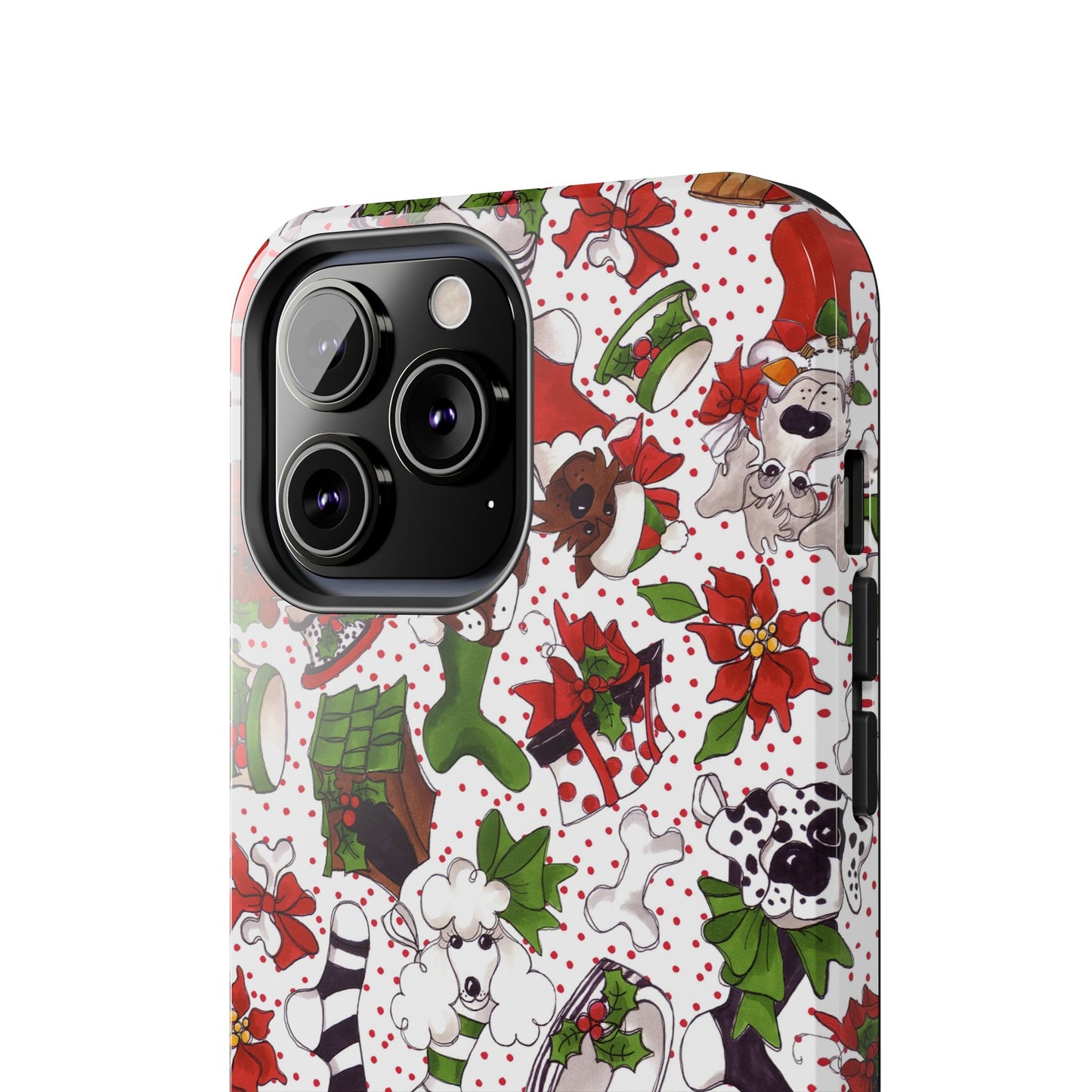 Holiday Fun Toss White / Red Phone Case