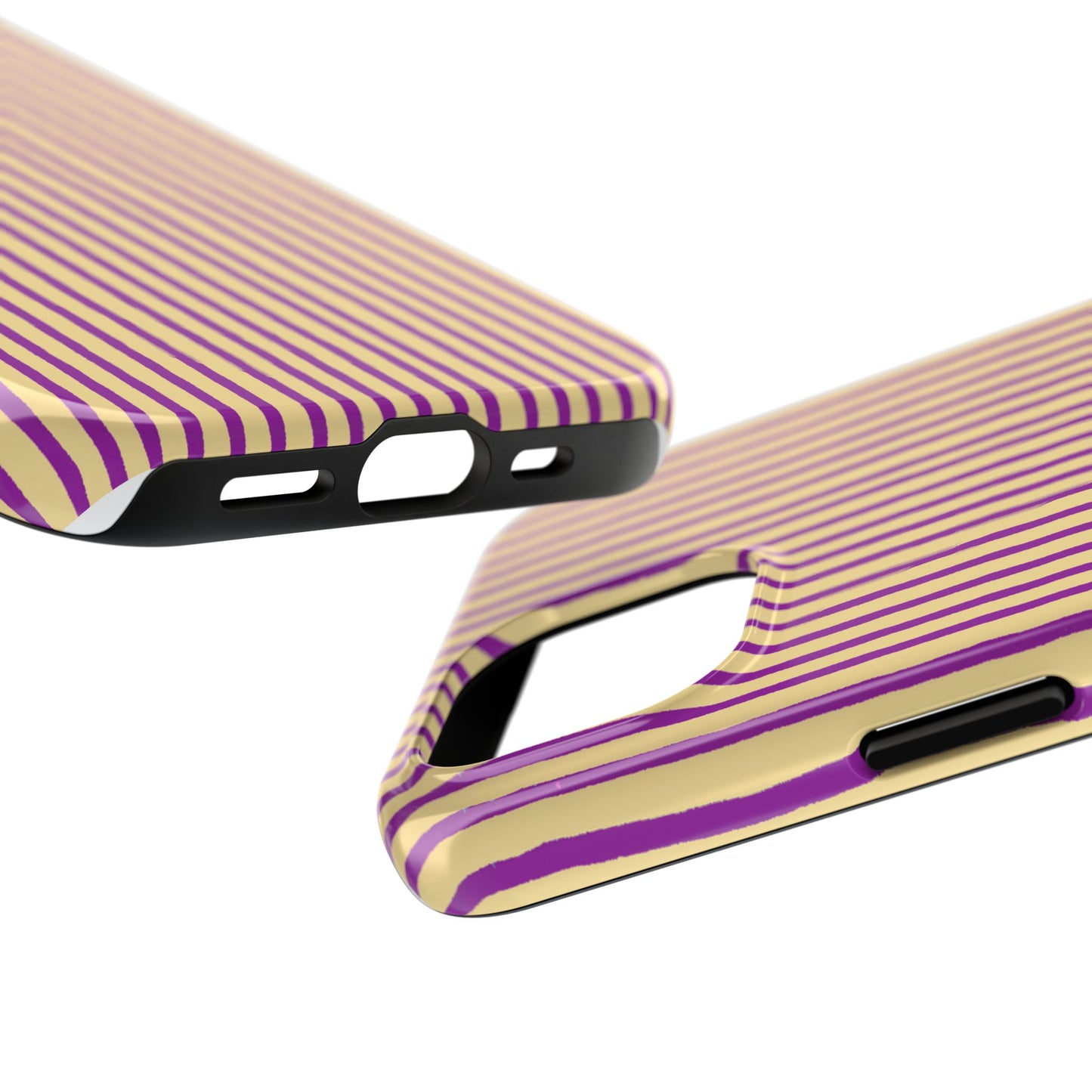 Stripe Yellow / Purple Phone Case
