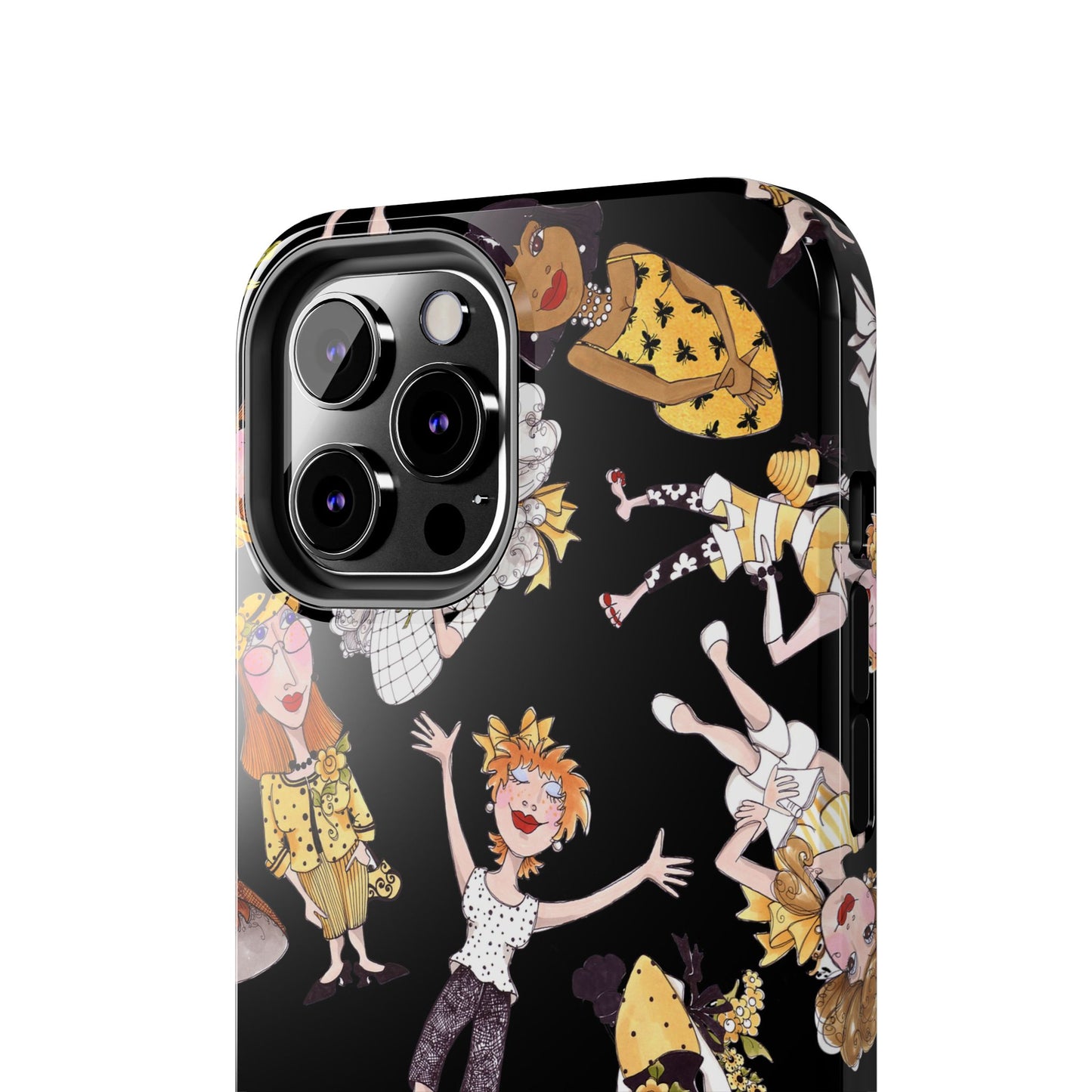 Bee Tossed Black Phone Case
