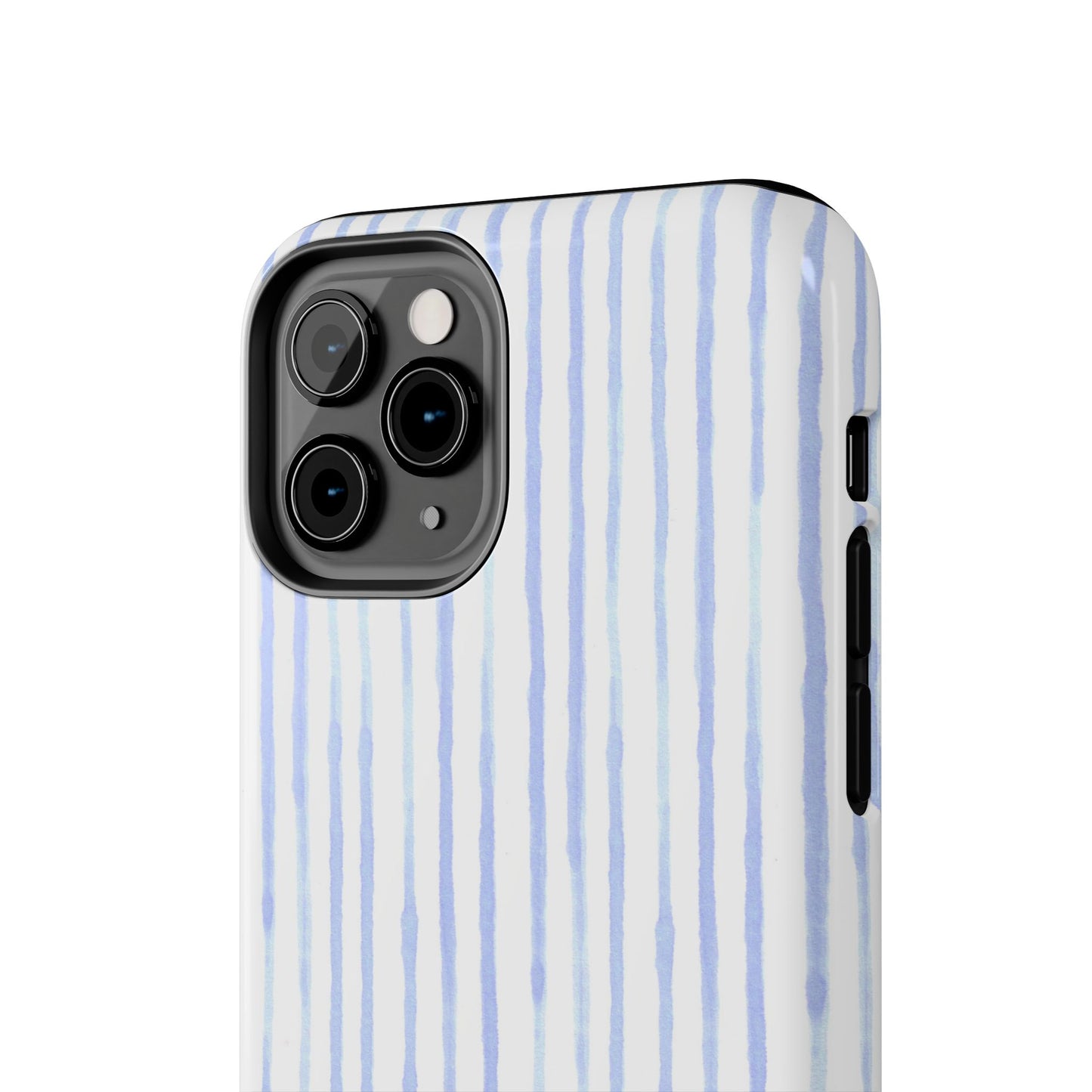 Happy Stripe White / Blue Phone Case