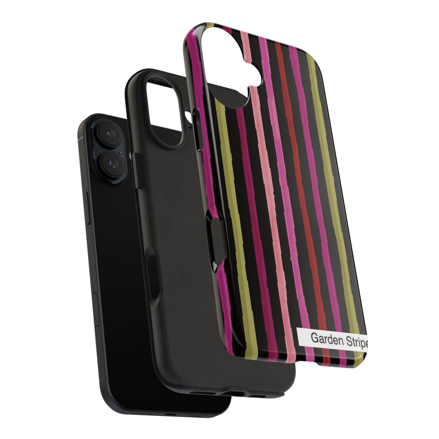 Garden Stripe Black Phone Case