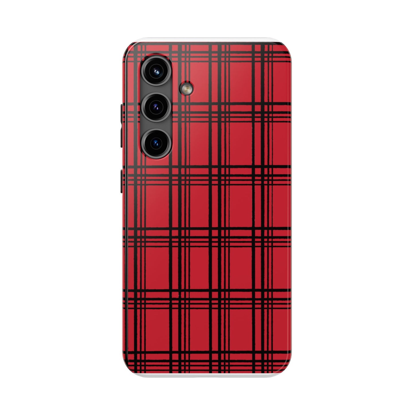 Glad Plaid Red / Black Phone Case