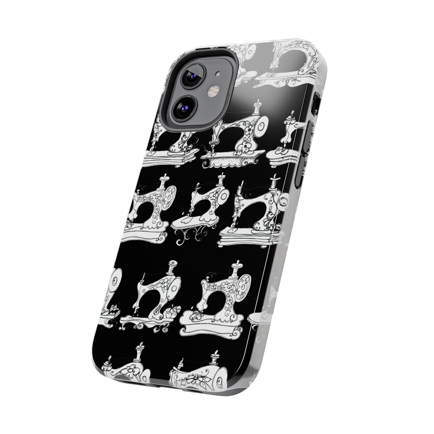 Sew Sew Black / White Phone Case