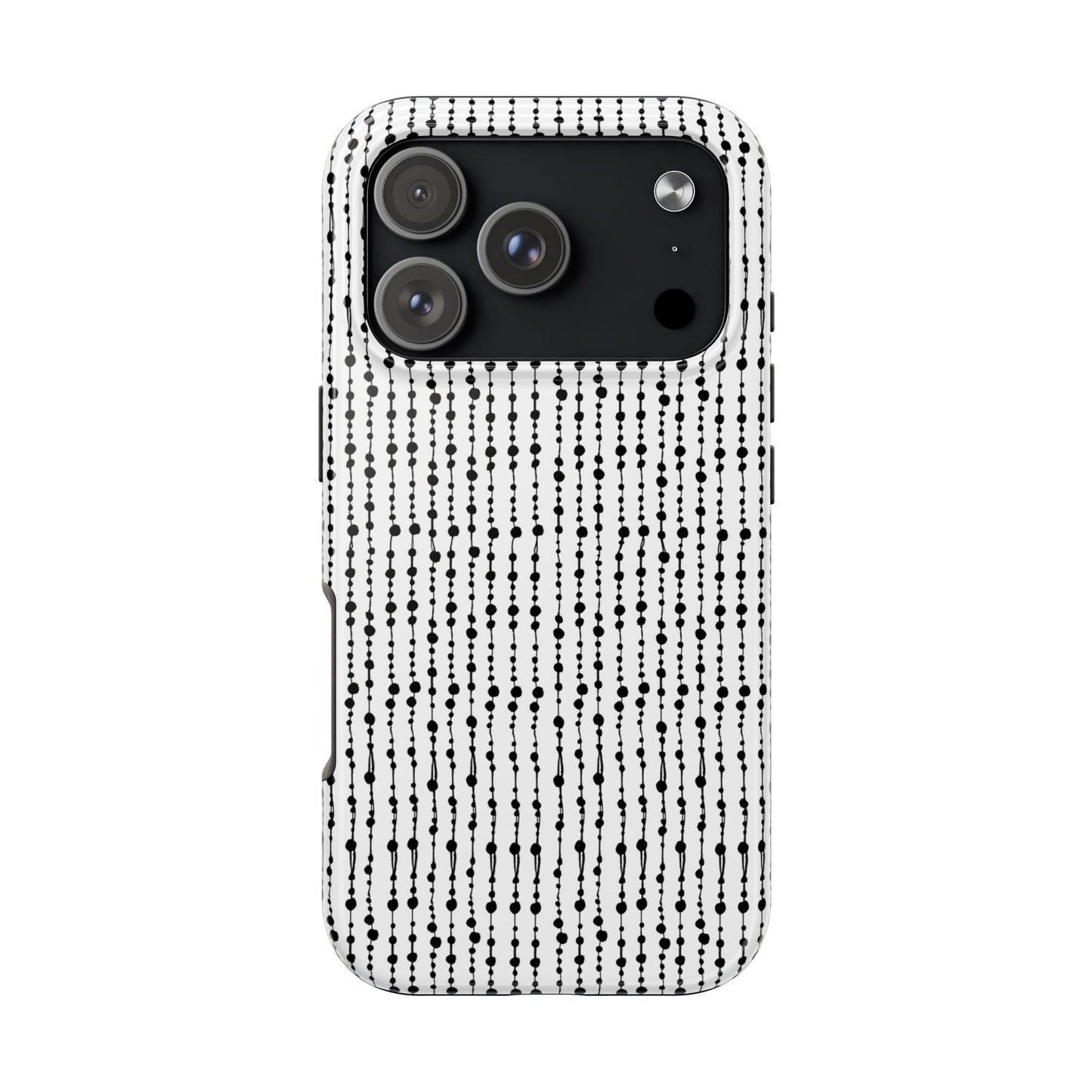 Beaded Curtain White / Black Phone Case