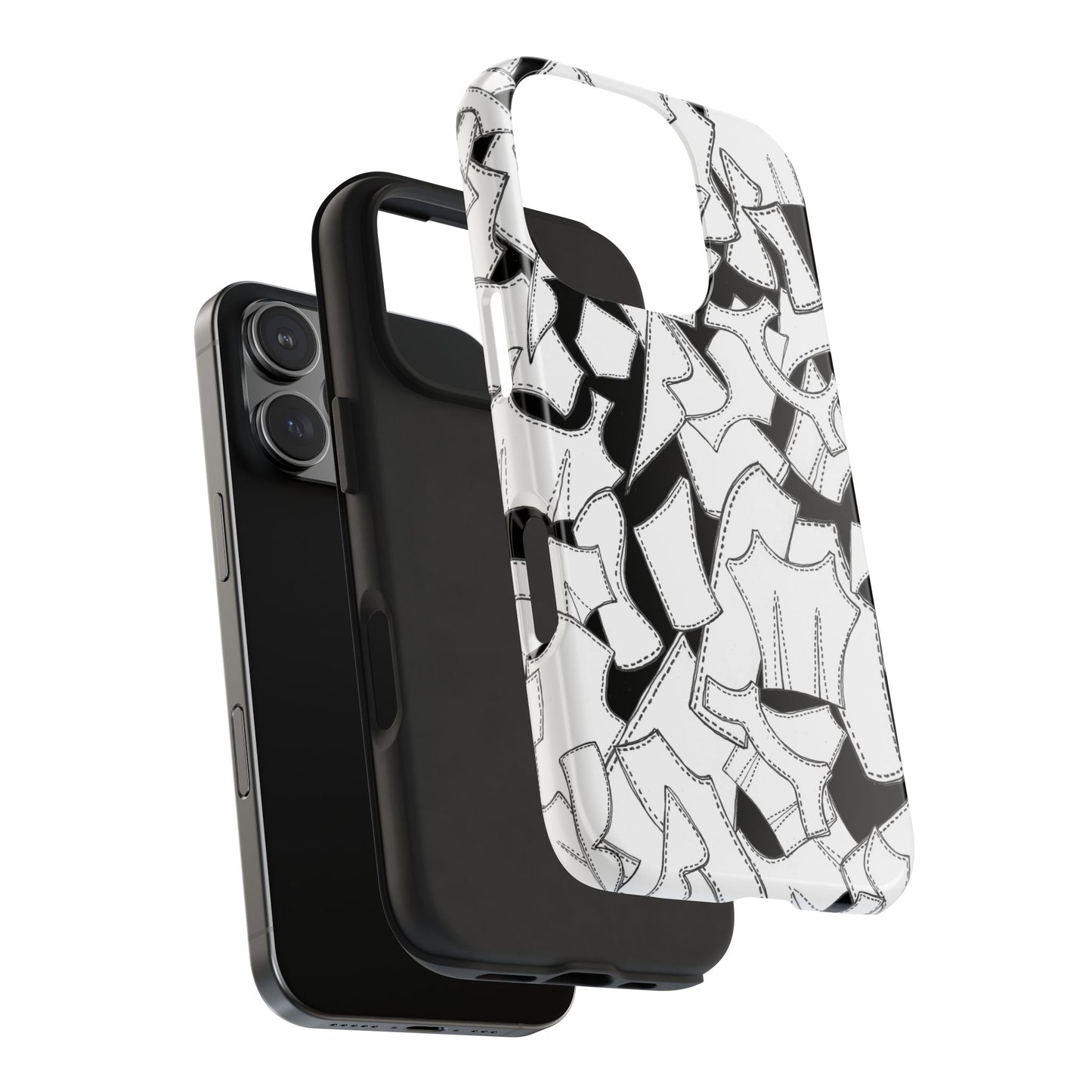Pattern Pieces Black Phone Case