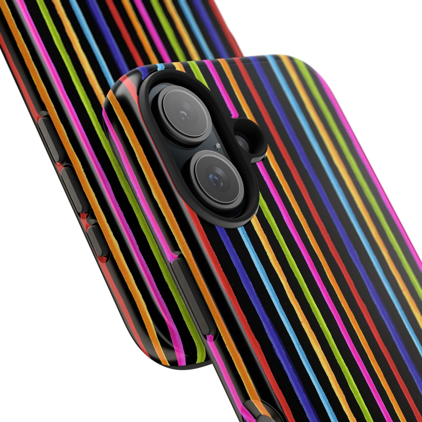 Happy Stripe Black Phone Case