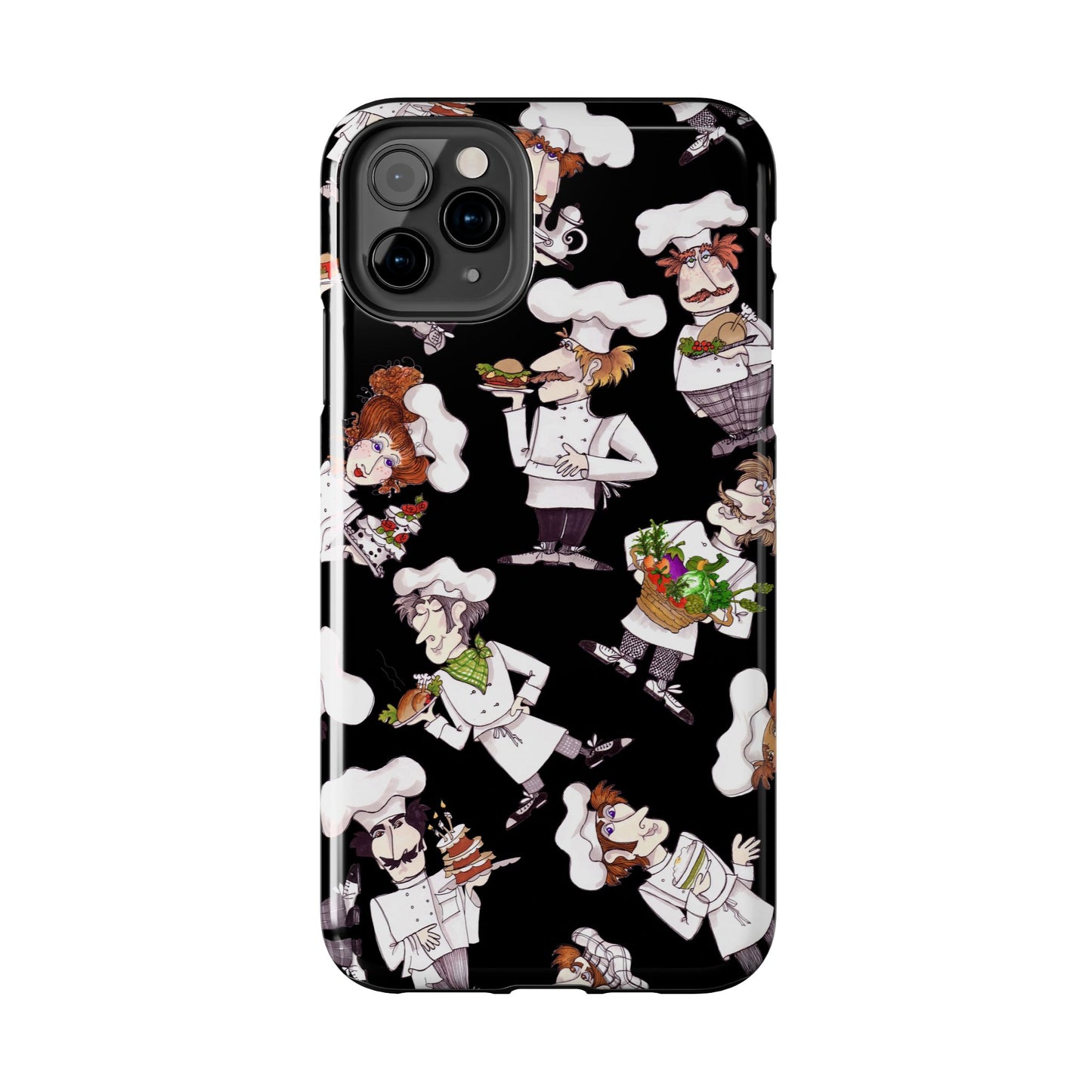 Tossed Chefs Black Phone Case