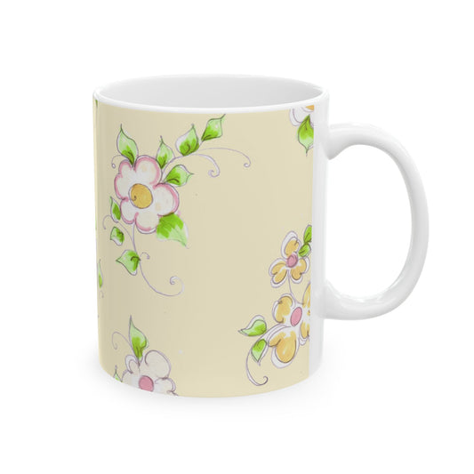 Precious Posies Yellow Cup