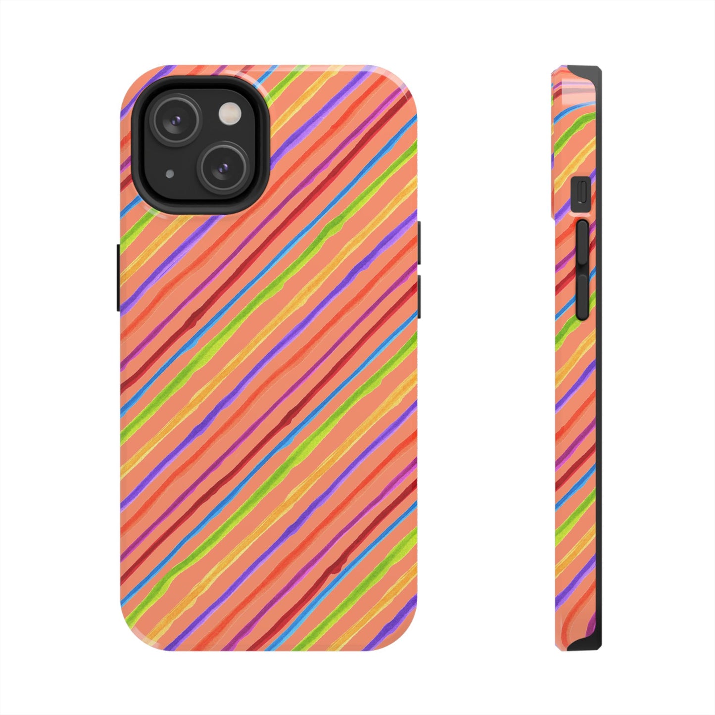 Calico Stripe Orange Phone Case