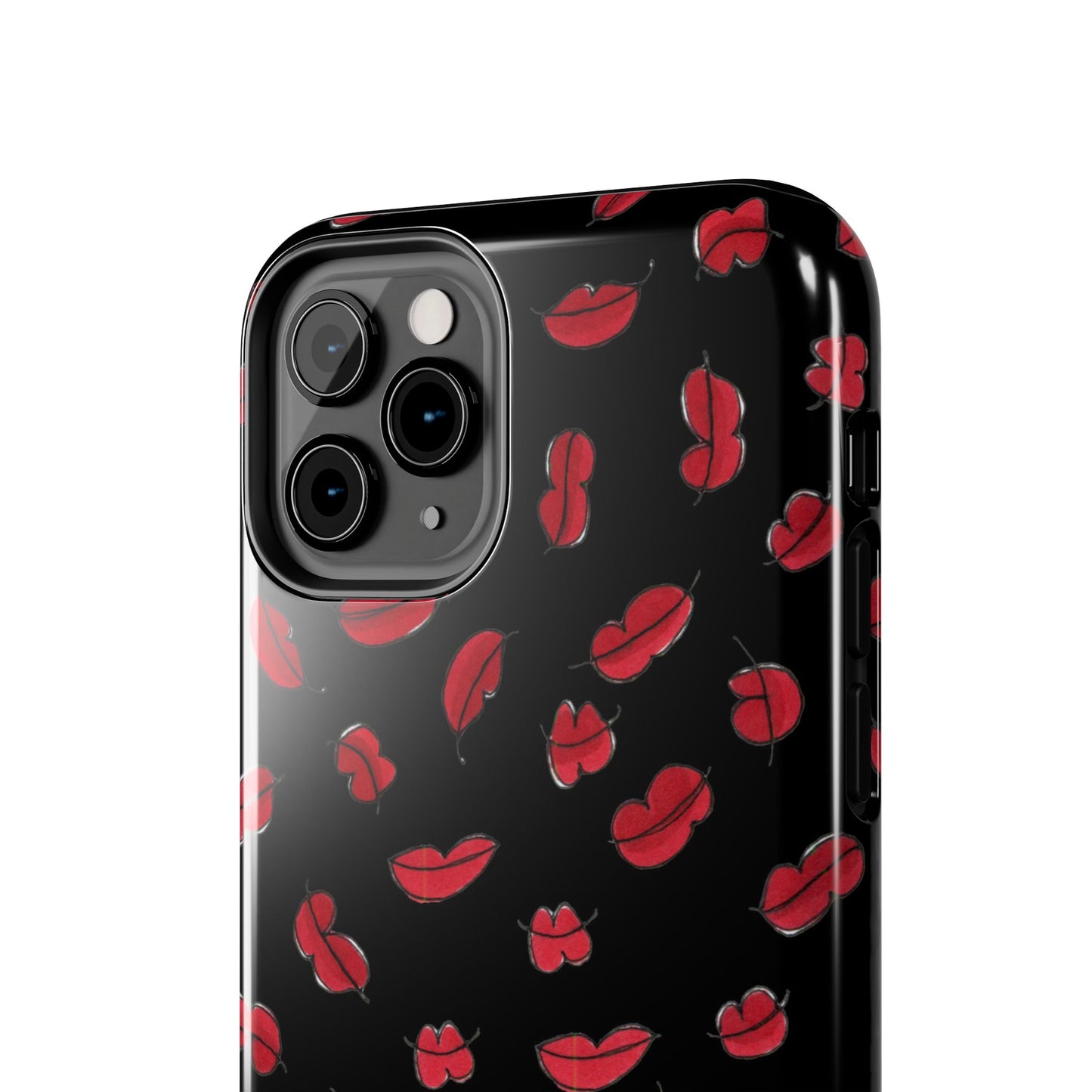 Lotsa Lips Black Phone Case