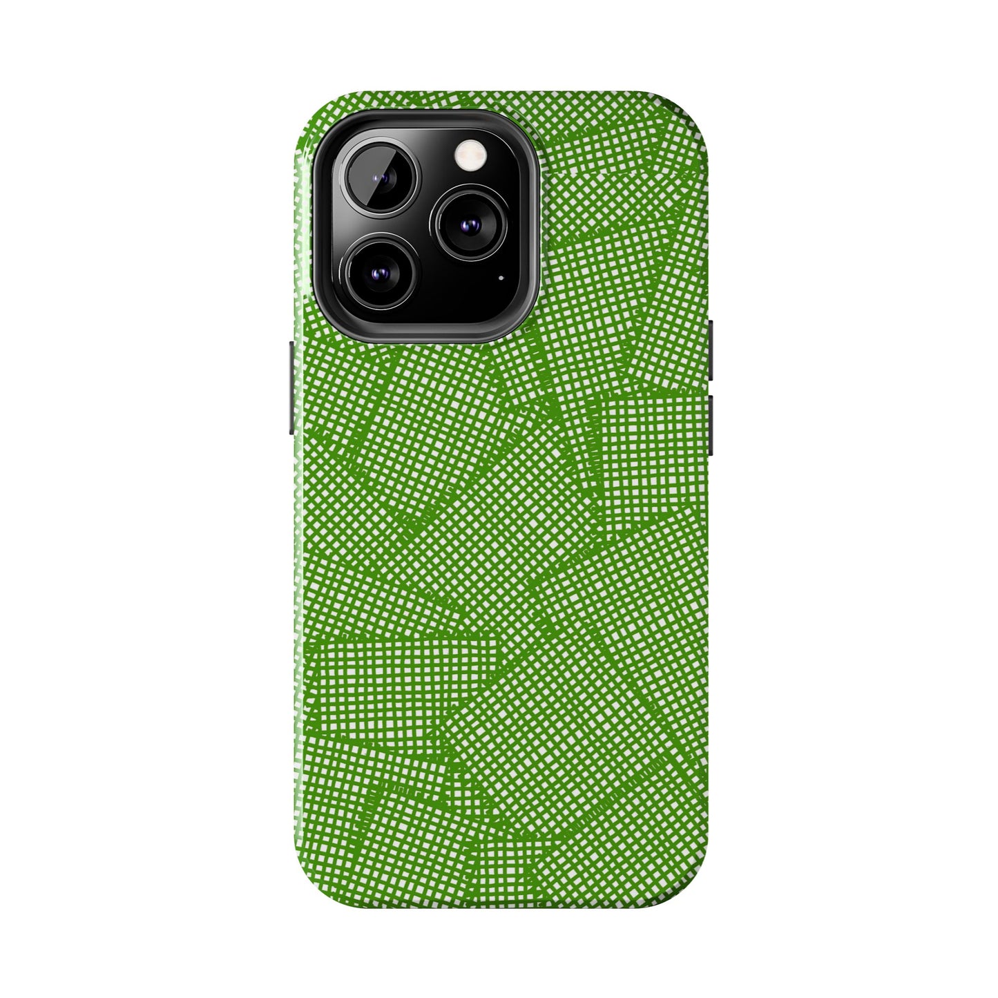 Check Patch Large Green Phone Case