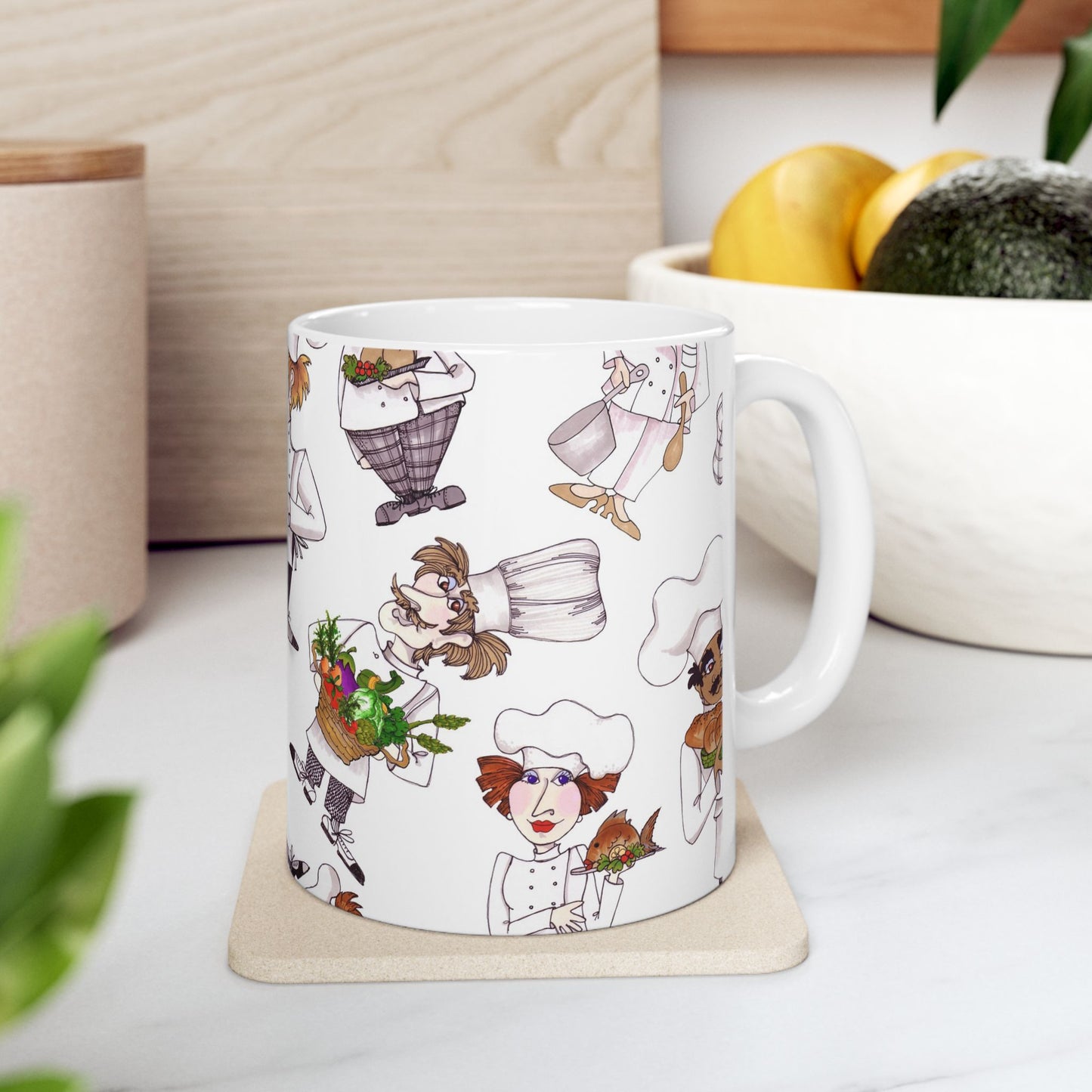 Tossed Chefs White Cup