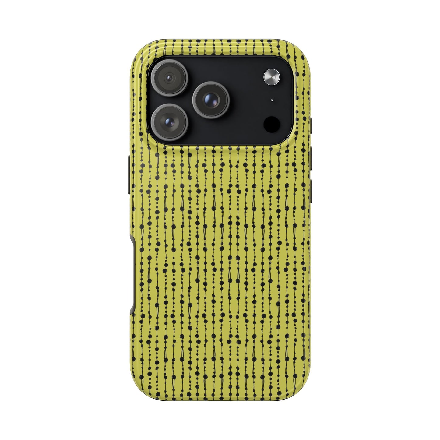 Beaded Curtain Green / Black Phone Case